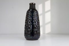 Grande vaso danese in ceramica con smalto blu di Einar Johansen per Søholm, anni '60.