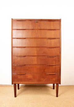 Large Danish chest of drawers, week-table, 7 drawers in teak, Henning Jørgensen
