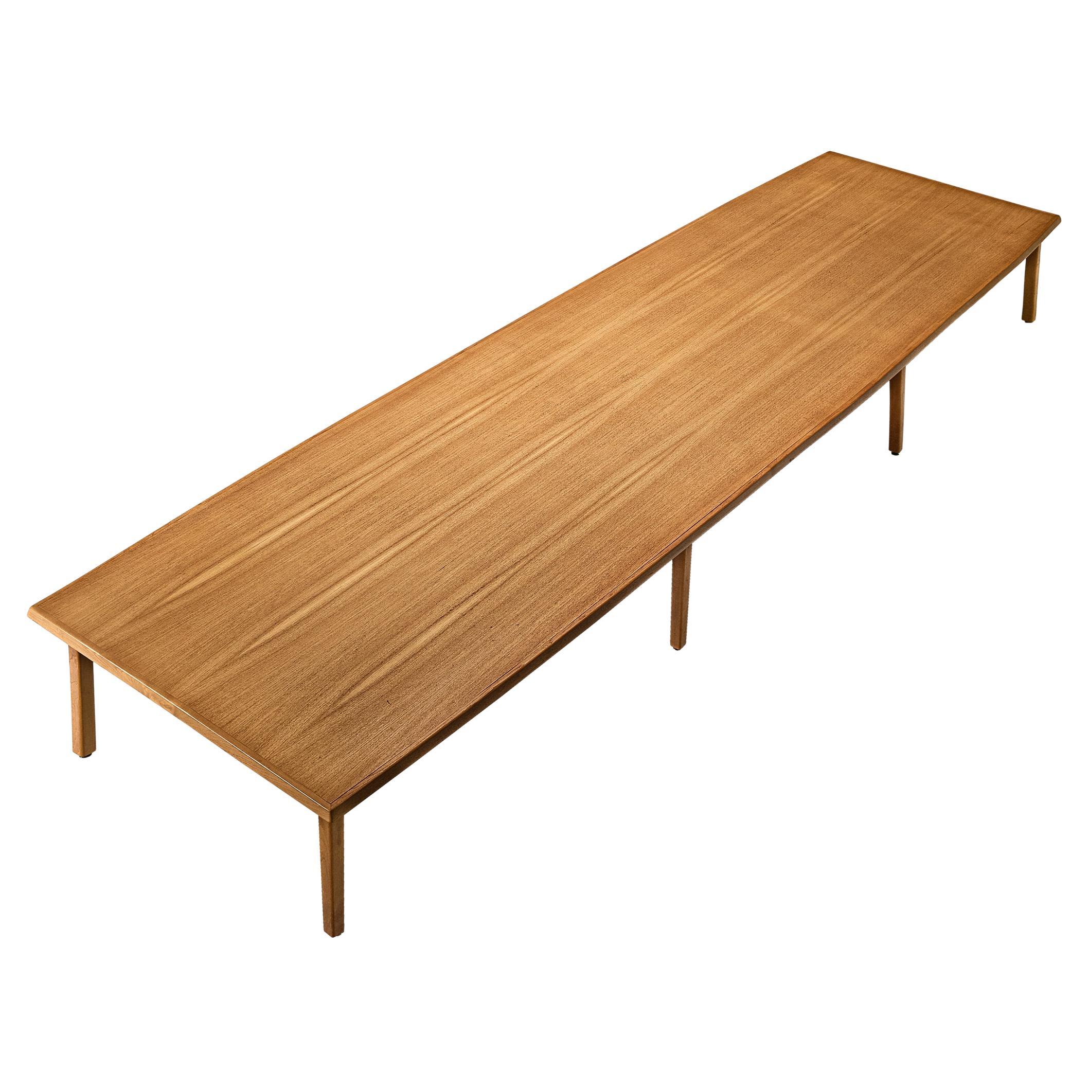 Large Danish Conference or Dining Table in Teak 16 feet  For Sale