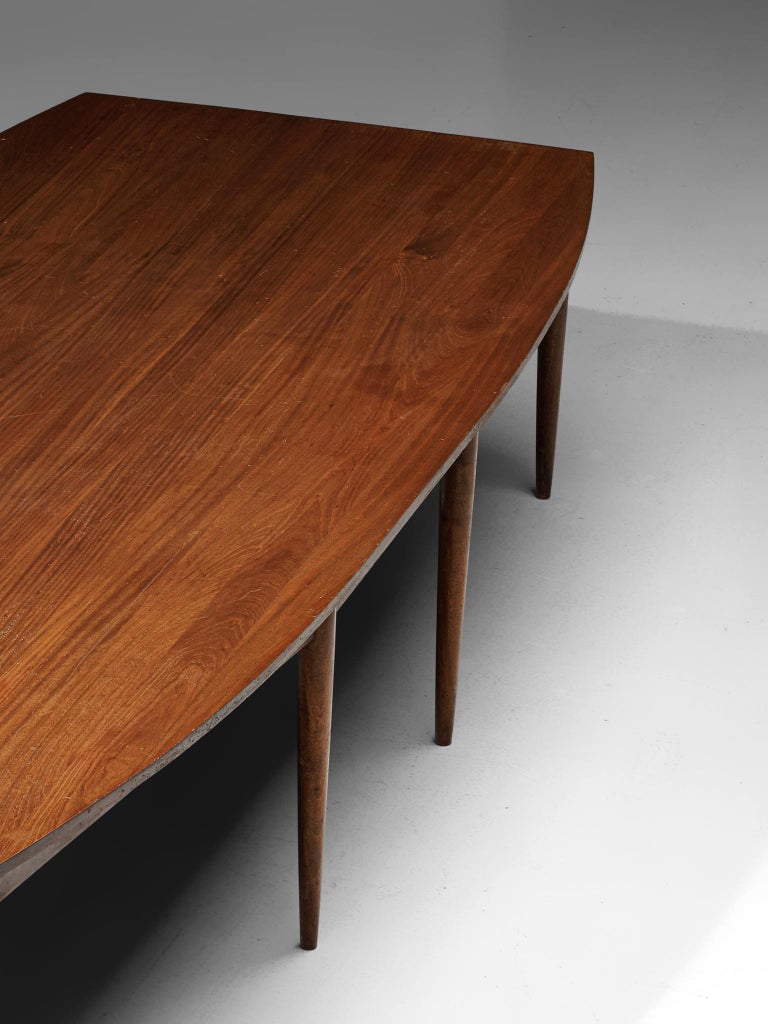 Large Danish Conference Table in Mahogany For Sale at 1stDibs