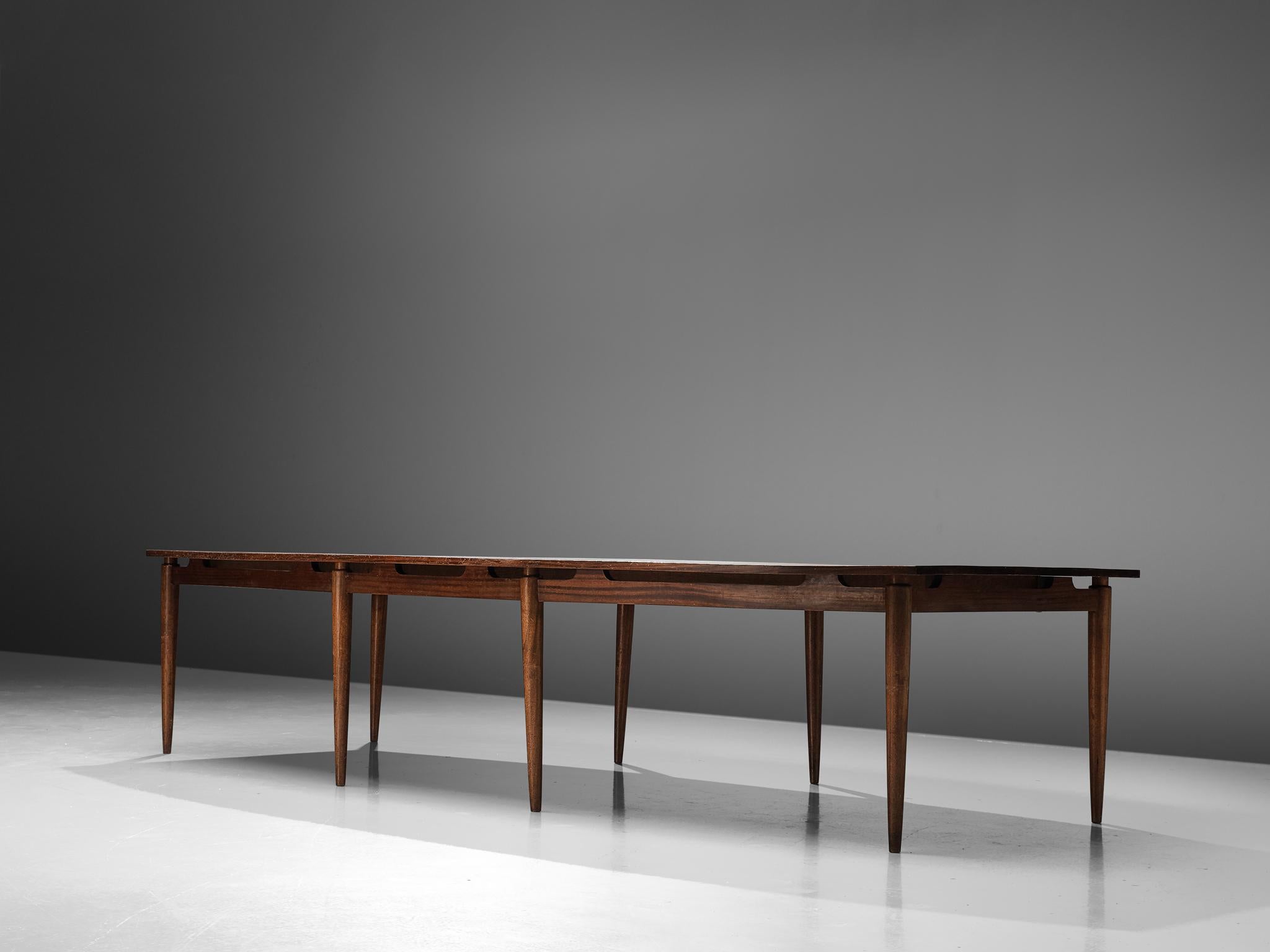 Large Danish Conference or Dining Table in Mahogany 3