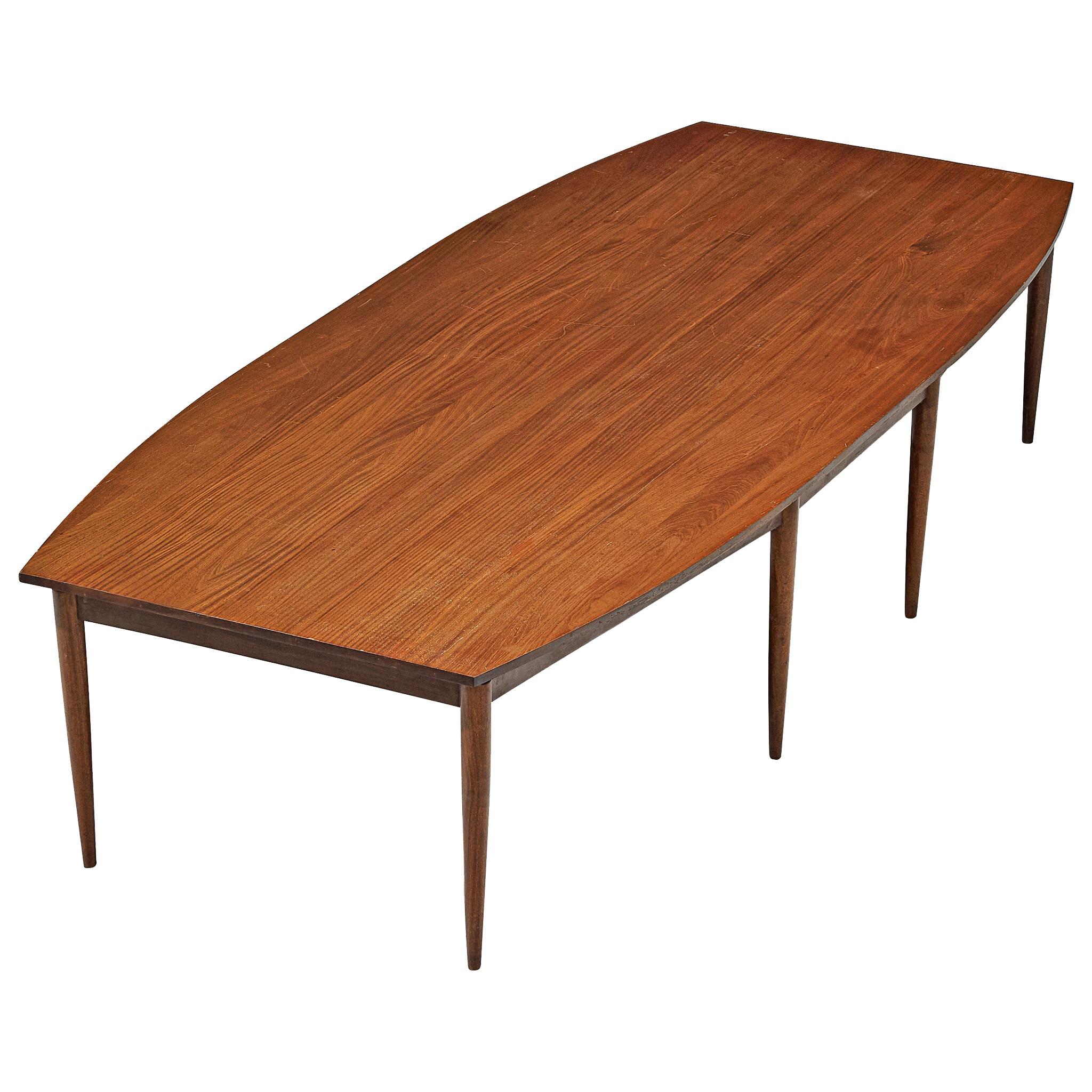 Large Danish Conference Table in Mahogany
