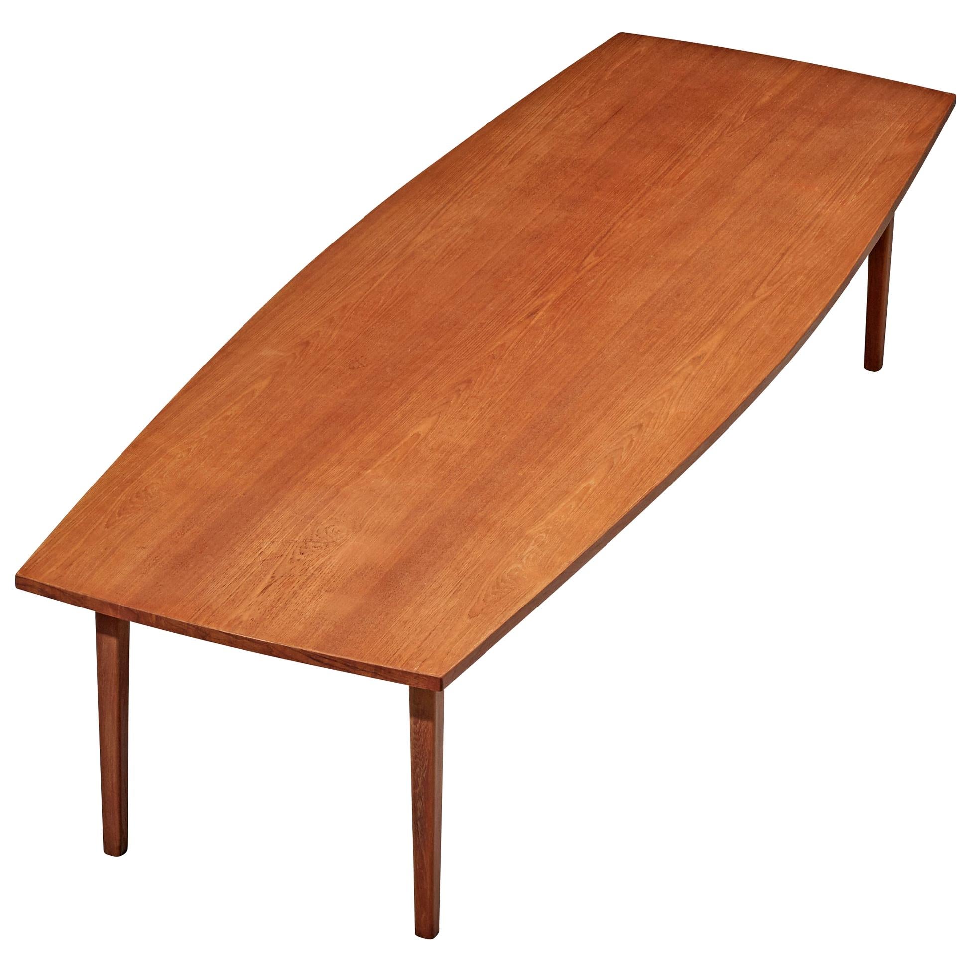 Large Danish Conference Table in Teak