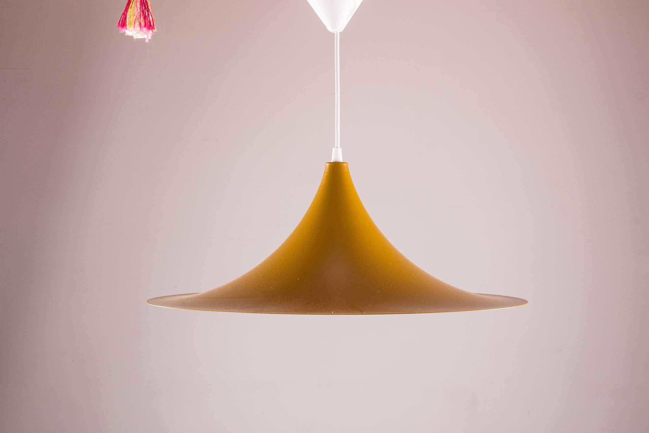 Large Danish conical metal pendant light model 4105 by Lyfa. For Sale 4