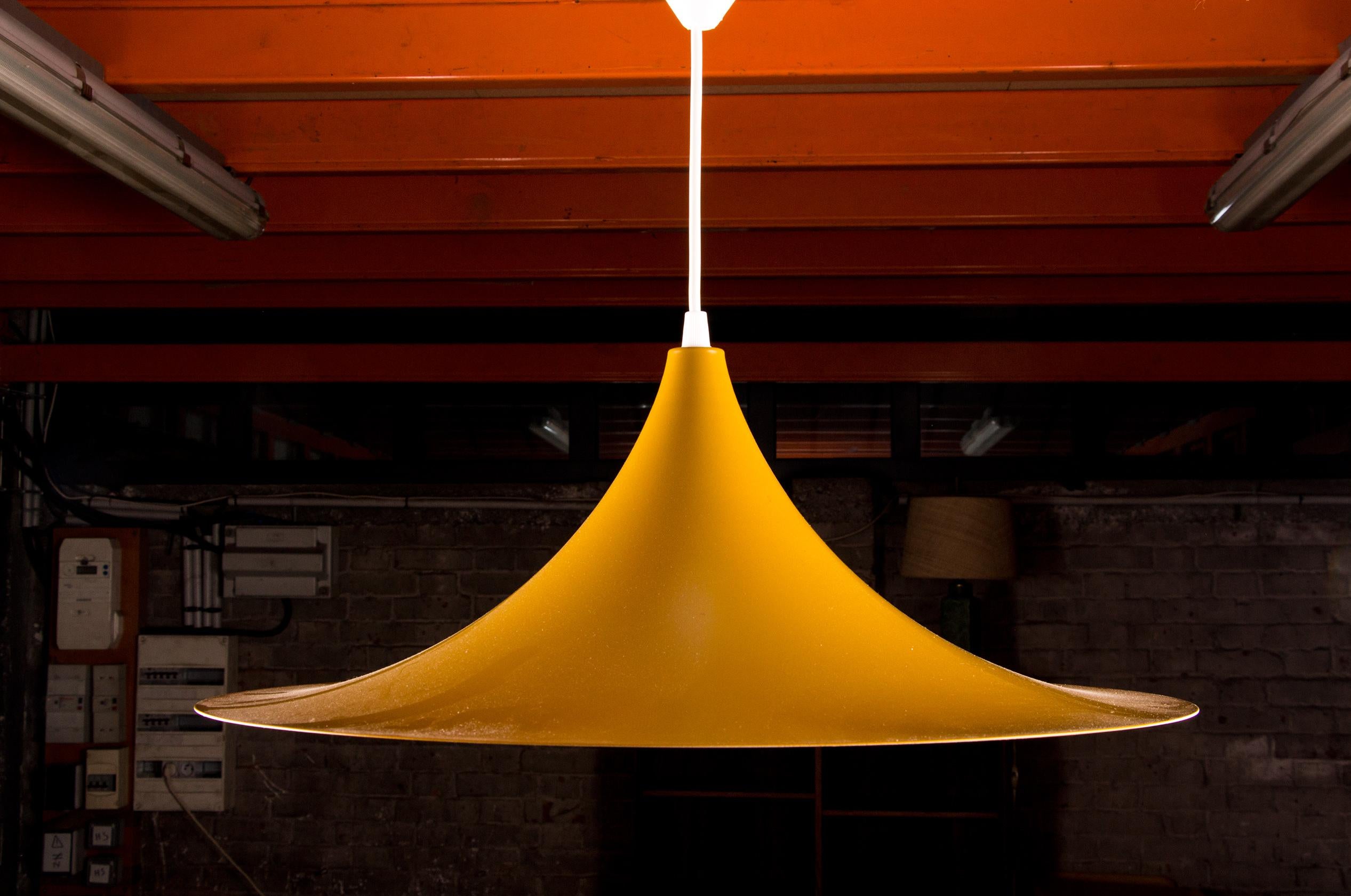 Large Danish conical metal pendant light model 4105 by Lyfa. For Sale 10
