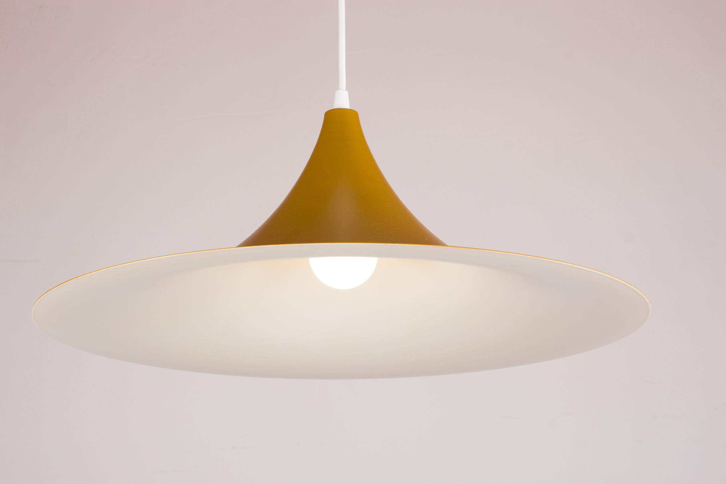 Scandinavian Modern Large Danish conical metal pendant light model 4105 by Lyfa.