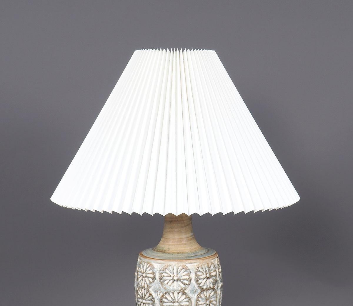 Large Danish design ceramic table lamp by Søholm, 1960s 3