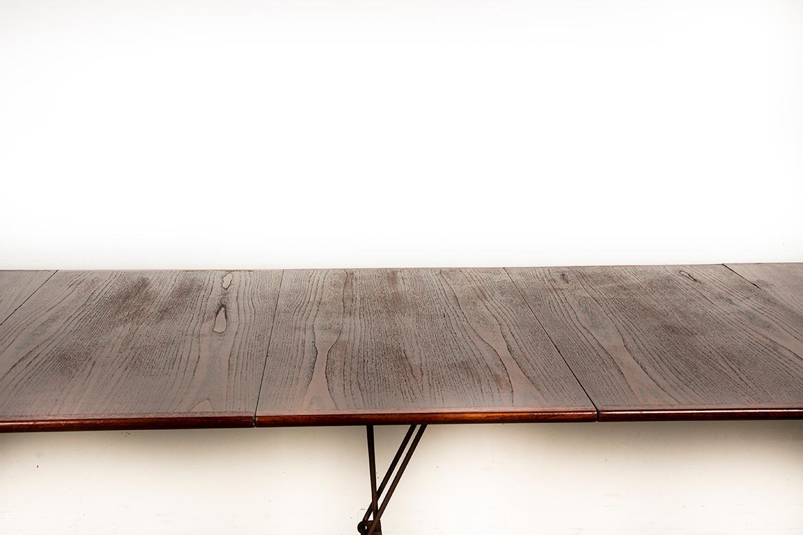 Large Danish Extendable Dining Table, 260 cm, in Teak by Henry Walter Klein 1960 For Sale 8