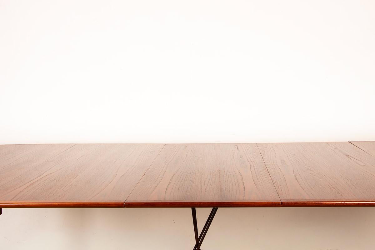 Large Danish Extendable Dining Table, 260 cm, in Teak by Henry Walter Klein 1960 For Sale 14
