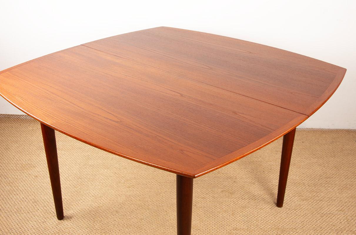 Metal Large Danish Extendable Dining Table, 260 cm, in Teak by Henry Walter Klein 1960 For Sale