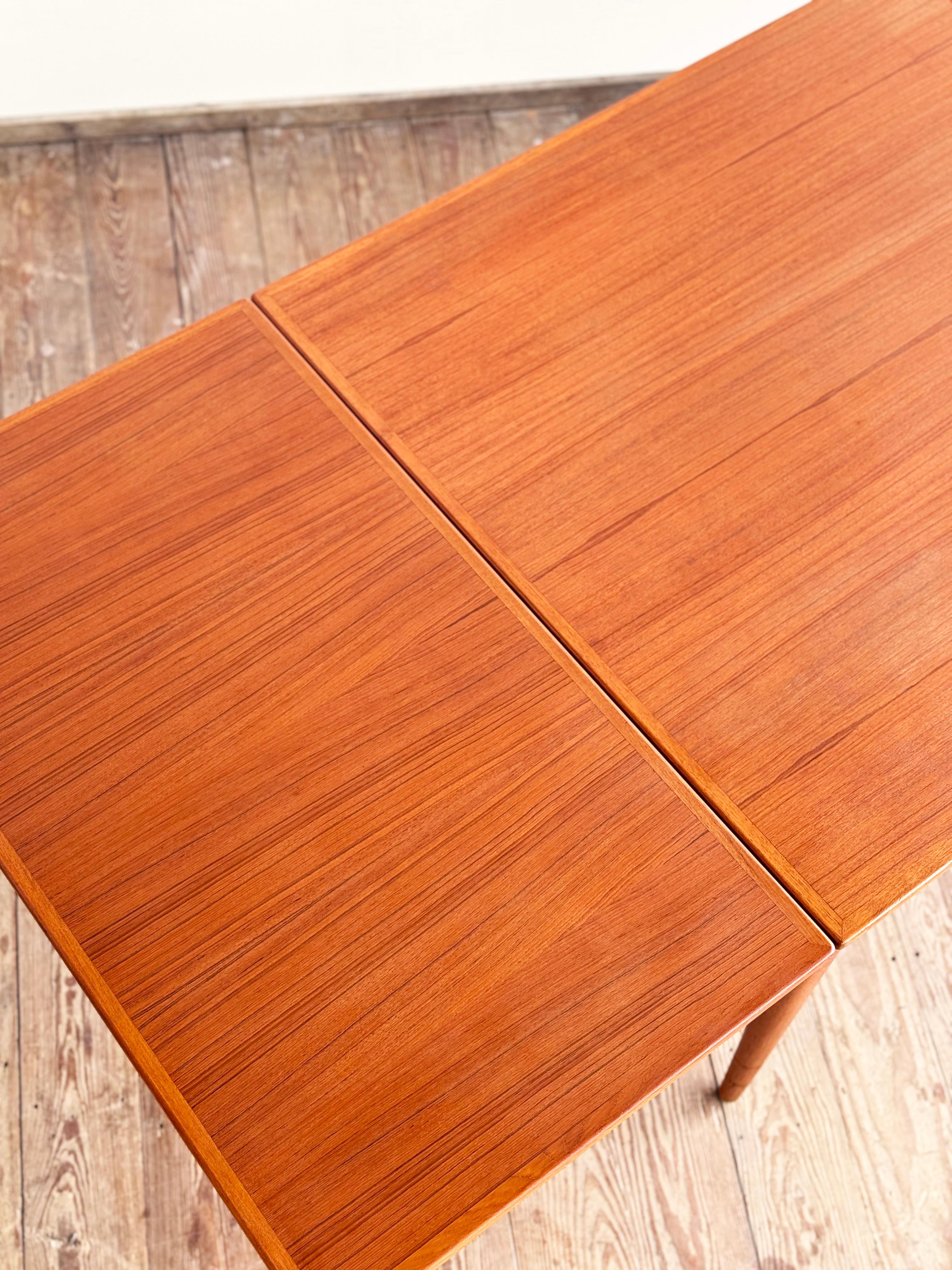 Large Danish Extendable Dining Table in Teak by Niels O. Møller for J.L. Møller For Sale 9