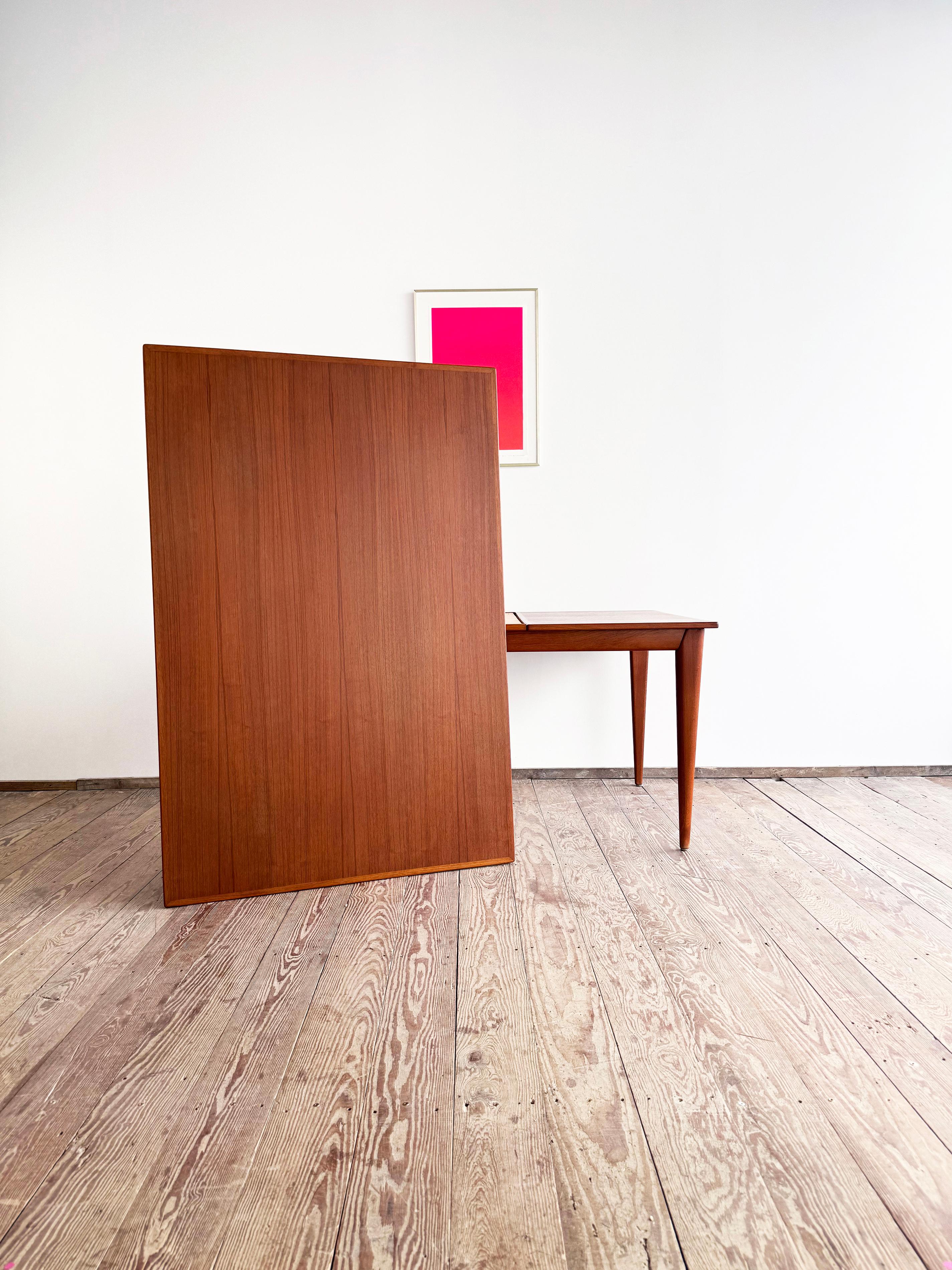Large Danish Extendable Dining Table in Teak by Niels O. Møller for J.L. Møller For Sale 10