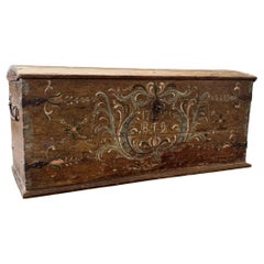 Antique Large Danish Folk Chest