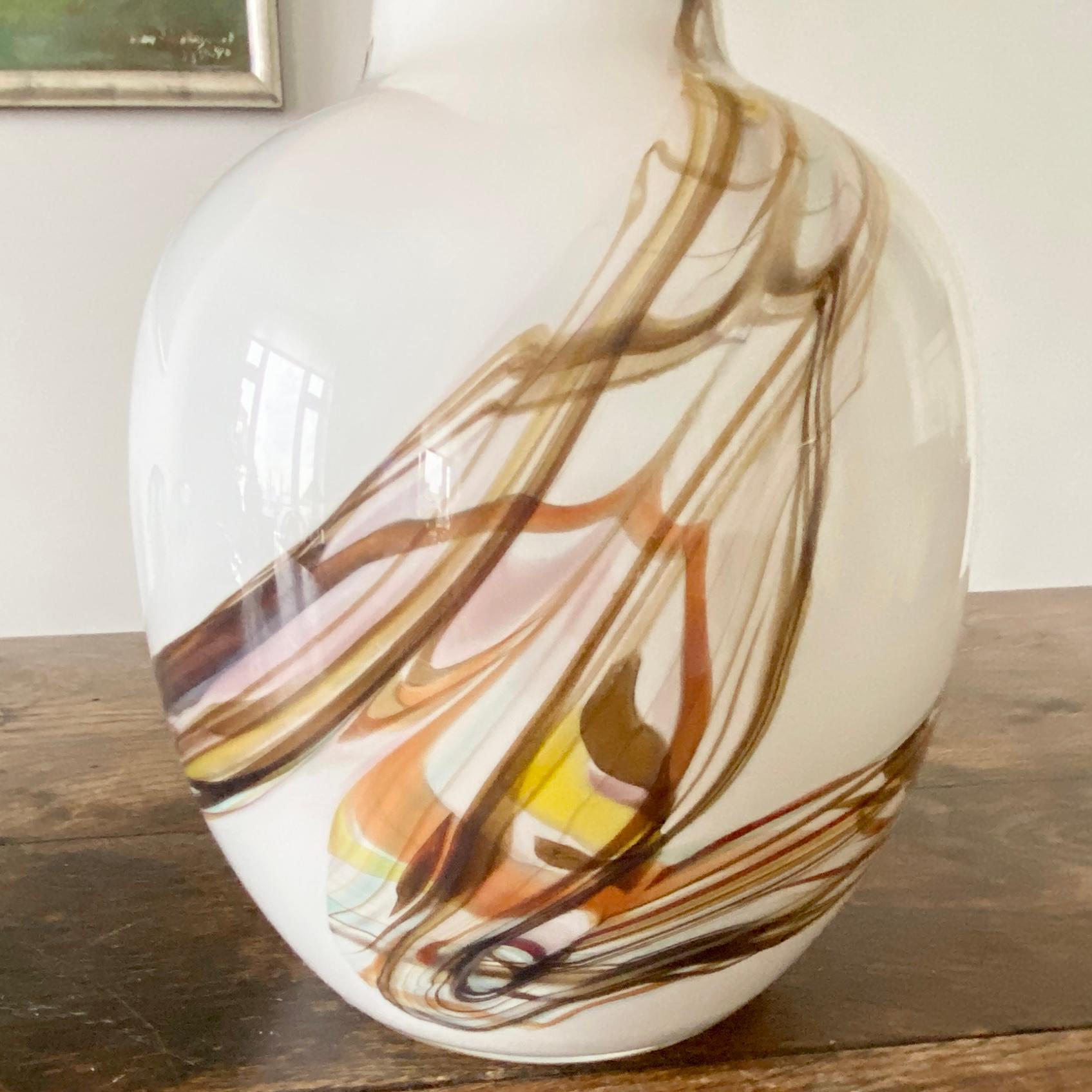 Large Danish Glass Cascade Table Lamp by Per Lütken for Holmegaard For Sale 1