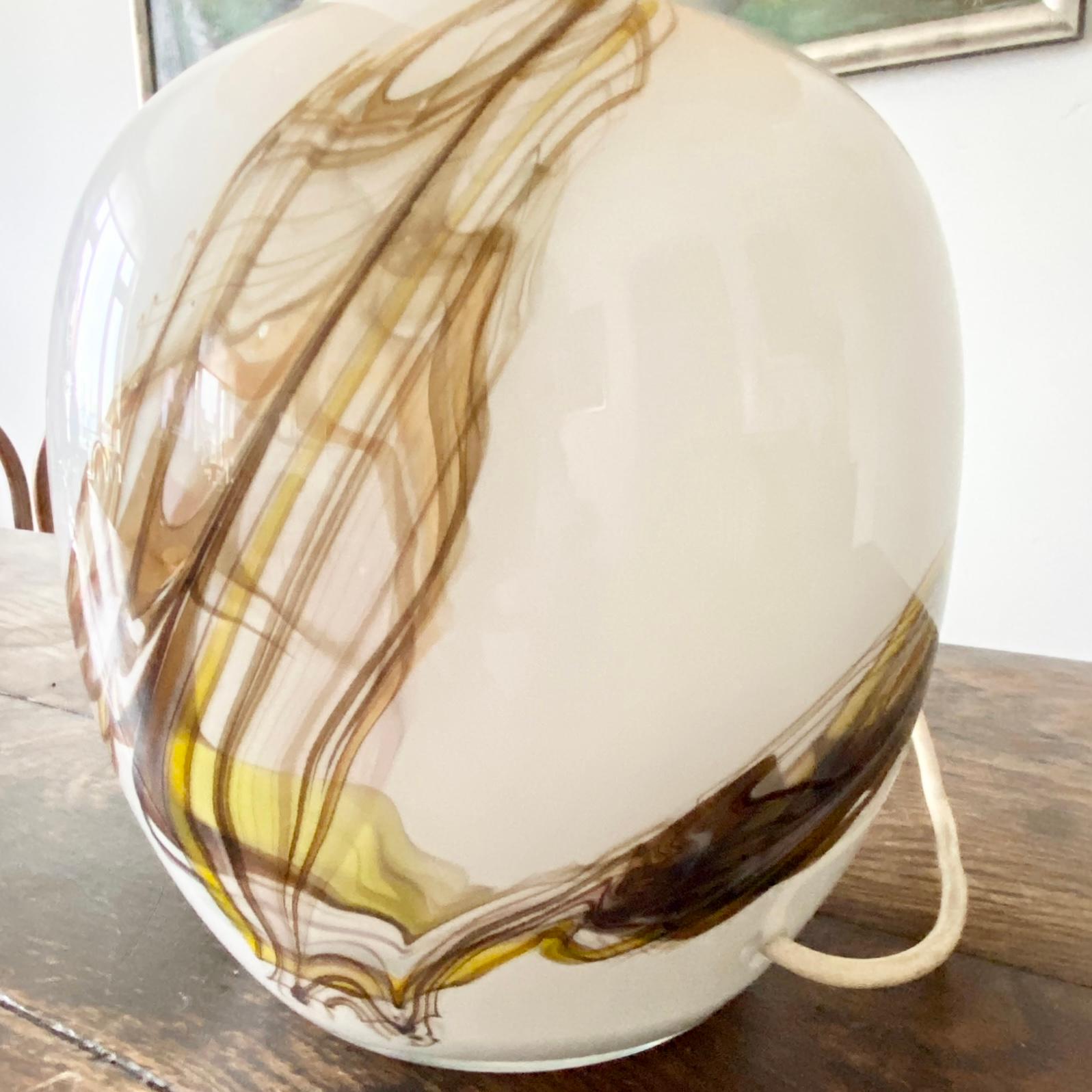 Large Danish Glass Cascade Table Lamp by Per Lütken for Holmegaard For Sale 2