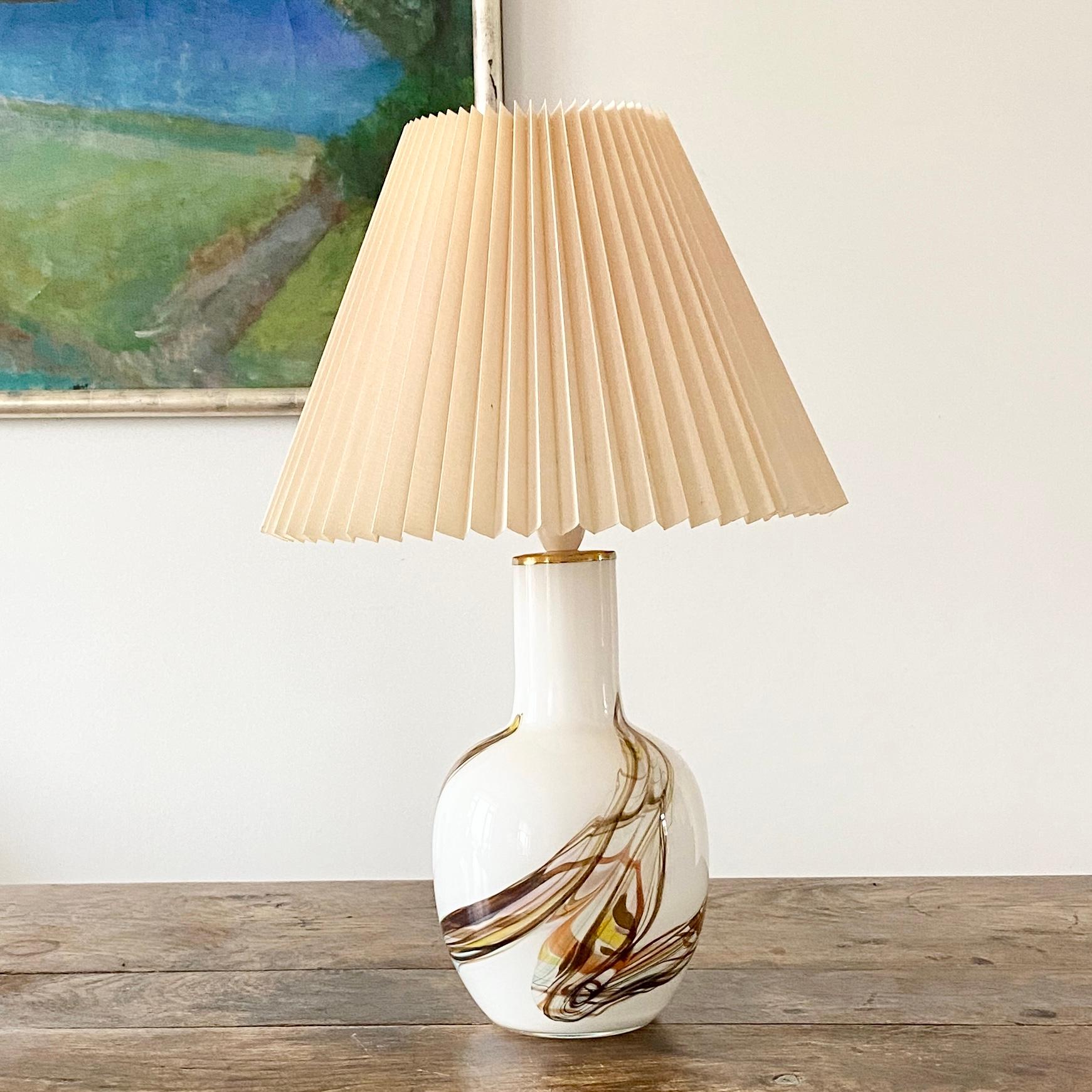 Large Danish Glass Cascade Table Lamp by Per Lütken for Holmegaard For Sale 6