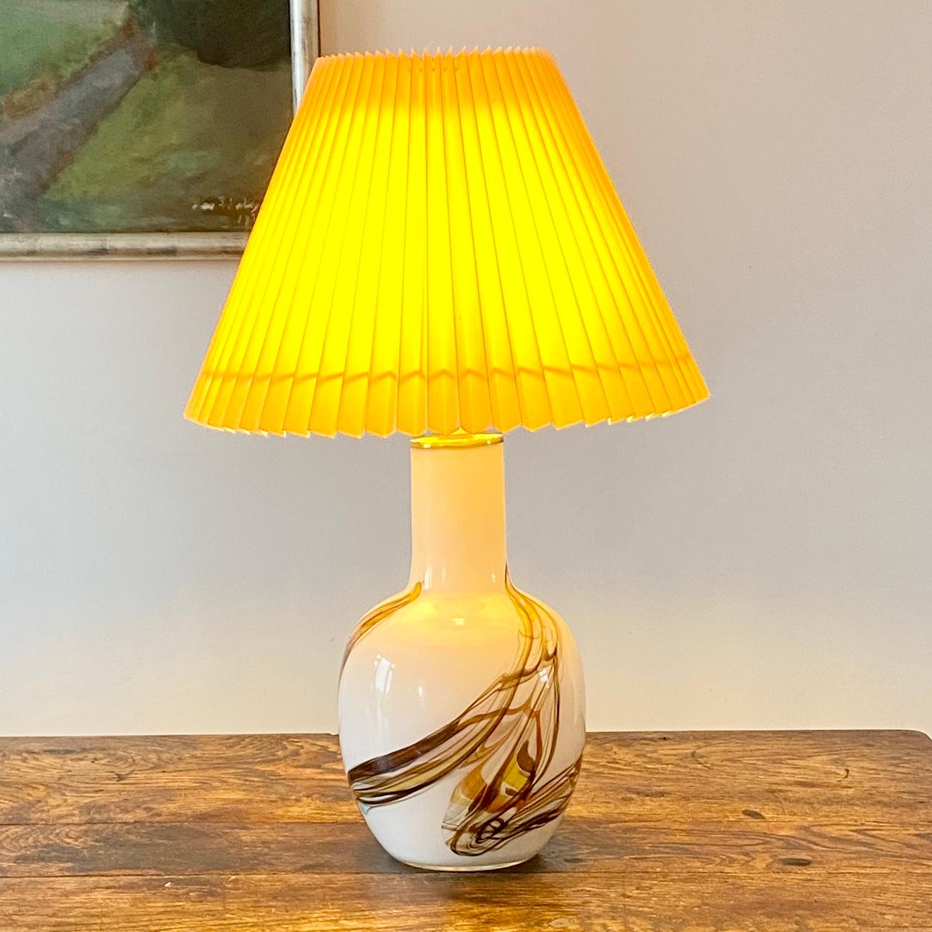 Large Danish Glass Cascade Table Lamp by Per Lütken for Holmegaard For Sale 7