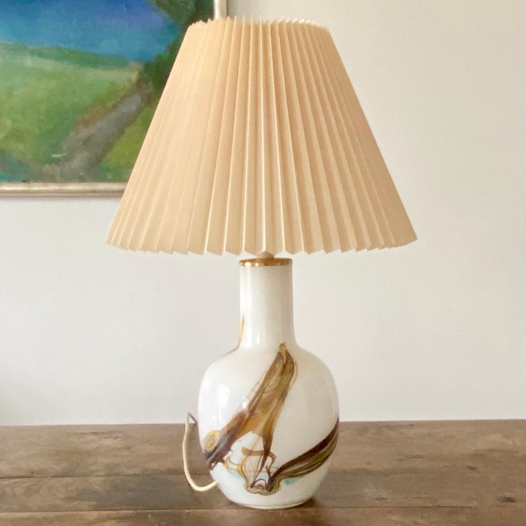 Large Danish Glass Cascade Table Lamp by Per Lütken for Holmegaard In Good Condition For Sale In Haddonfield, NJ