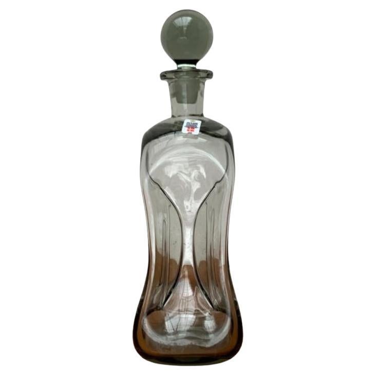Große dänische Glasflasche Kluk Kluk von Holmegaard, 1970er Jahre