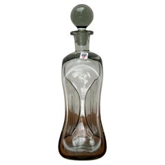 Gran botella danesa Kluk Kluk de cristal de Holmegaard, años 70