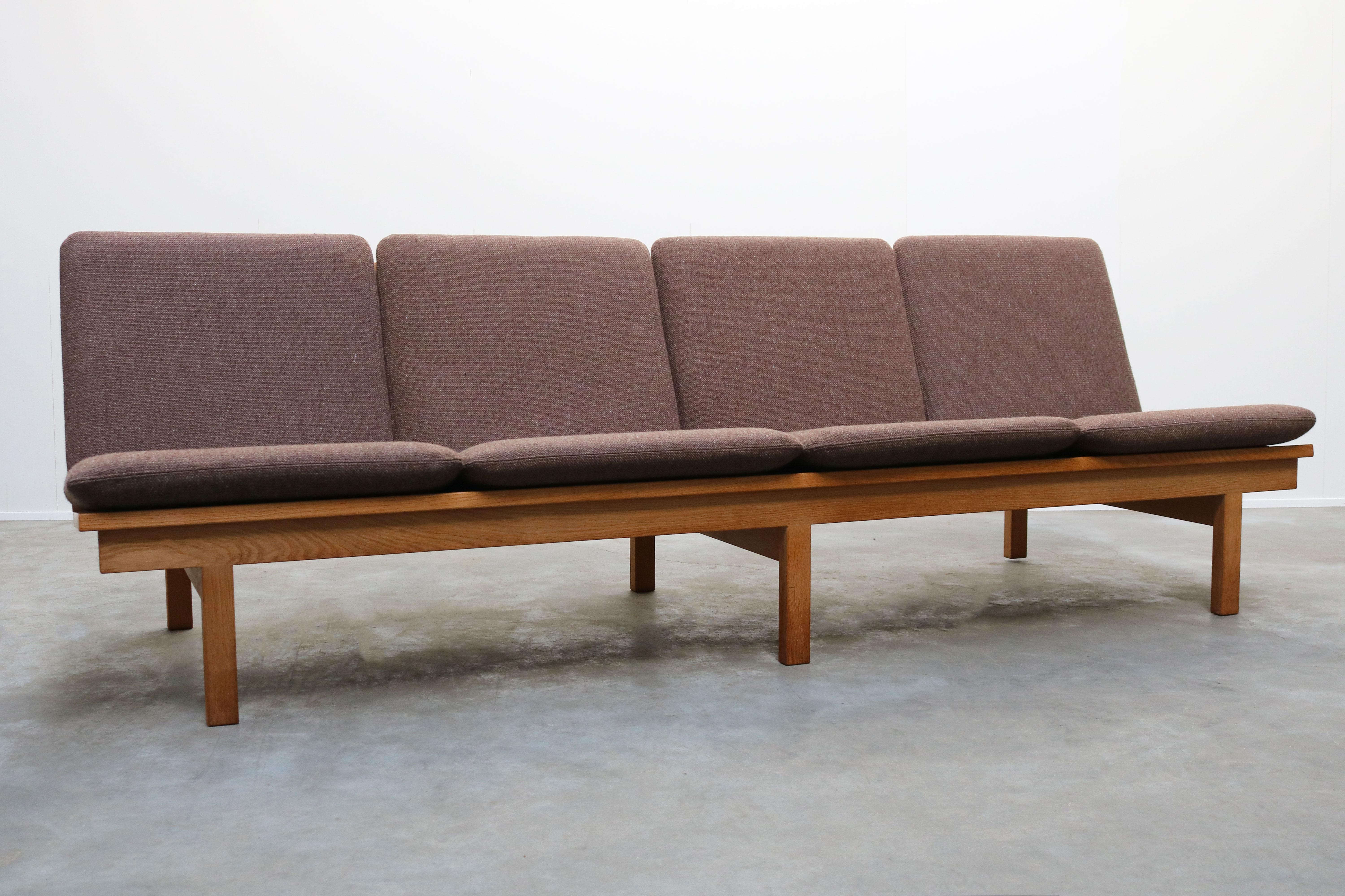 Large Danish Living Room Set by Borge Mogensen for Fredericia 1950s Oak Brown In Good Condition In Ijzendijke, NL