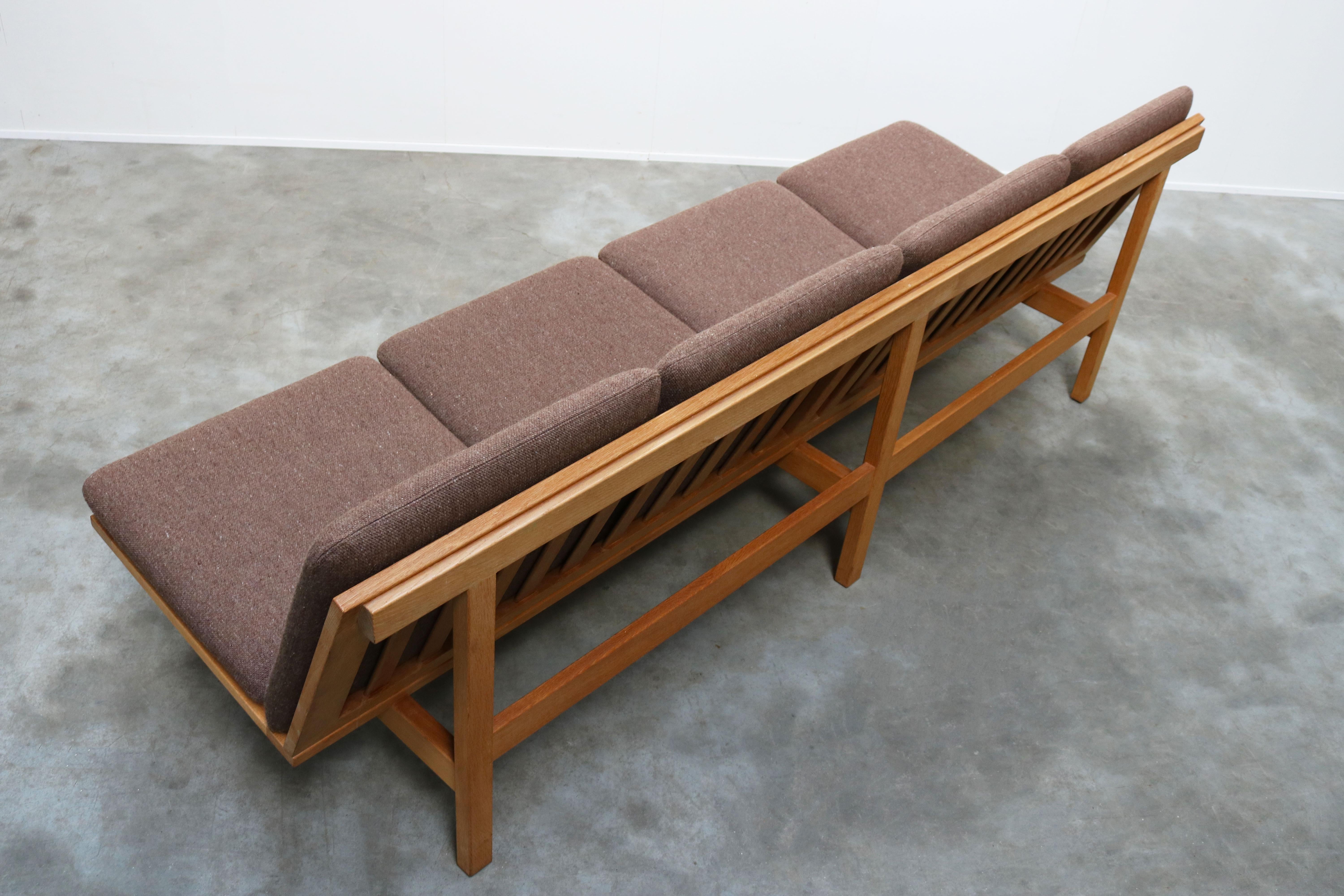 Mid-20th Century Large Danish Living Room Set by Borge Mogensen for Fredericia 1950s Oak Brown