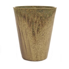 Large Danish Mid-Centrury Arne Bang Stoneware Vase, Signed Monogram