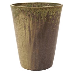 Large Danish Mid-Centrury Arne Bang Stoneware Vase, Signed Monogram