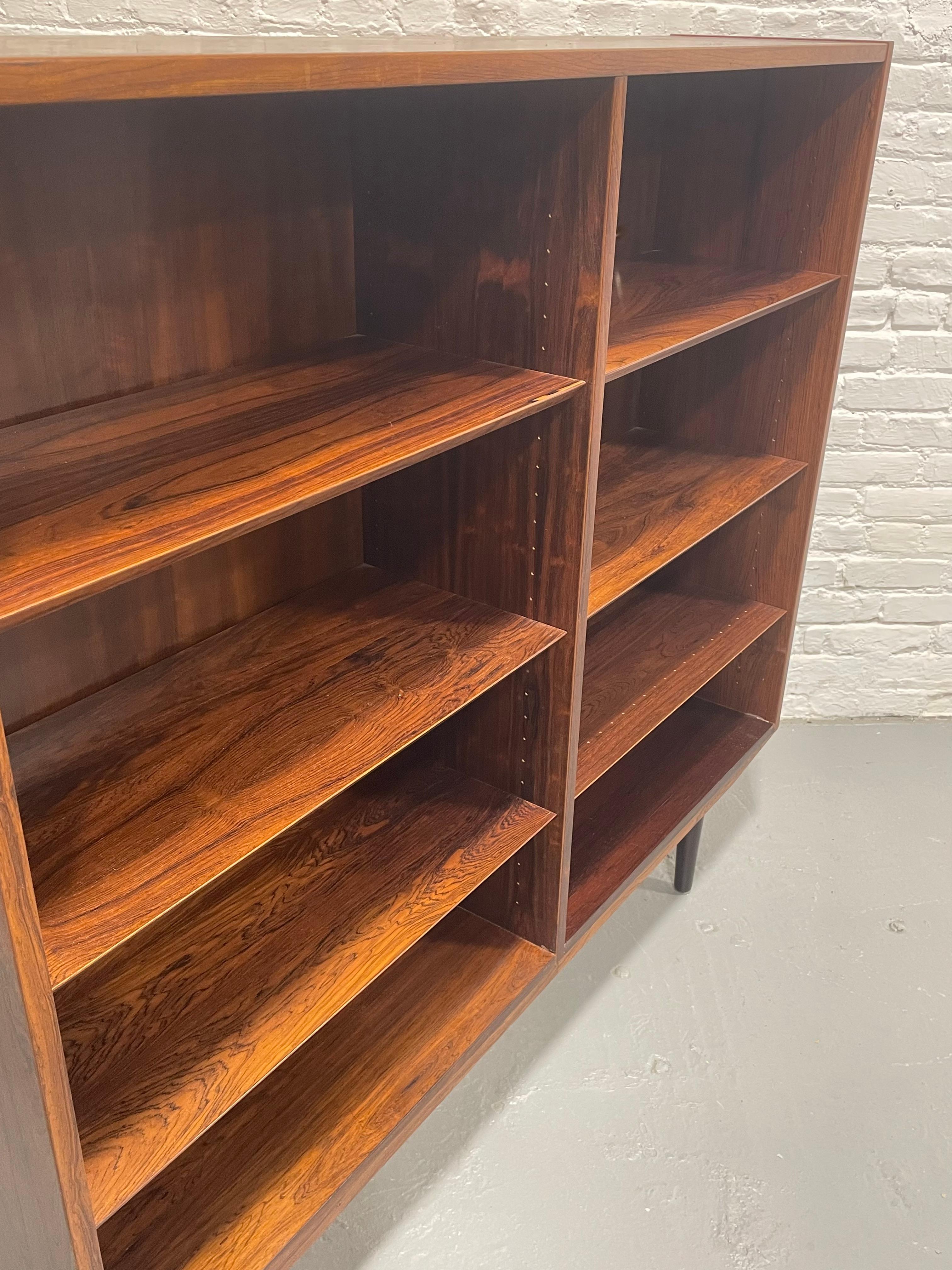 Large DANISH Mid Century Modern ROSEWOOD BOOKCASE, c. 1960's For Sale 4