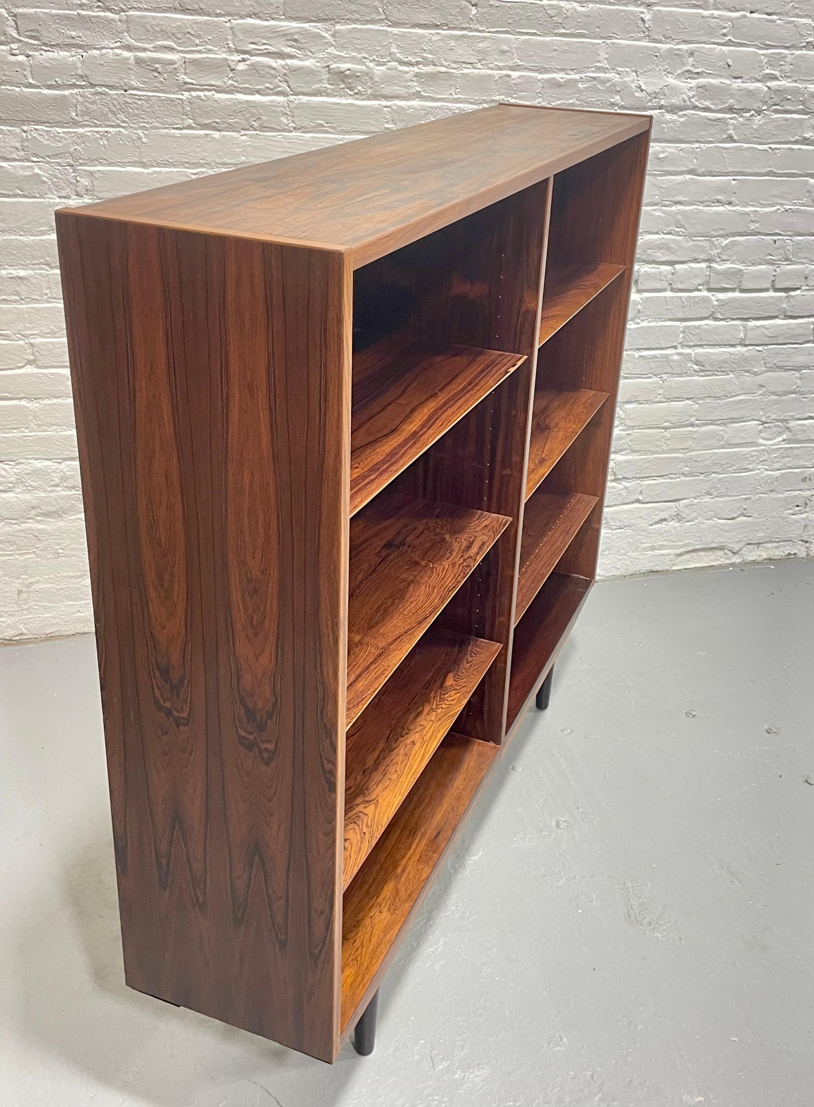 Large DANISH Mid Century Modern ROSEWOOD BOOKCASE, c. 1960's For Sale 3
