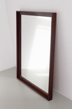 Large Danish Mid-Century Modern Rosewood Mirror, 1960s.