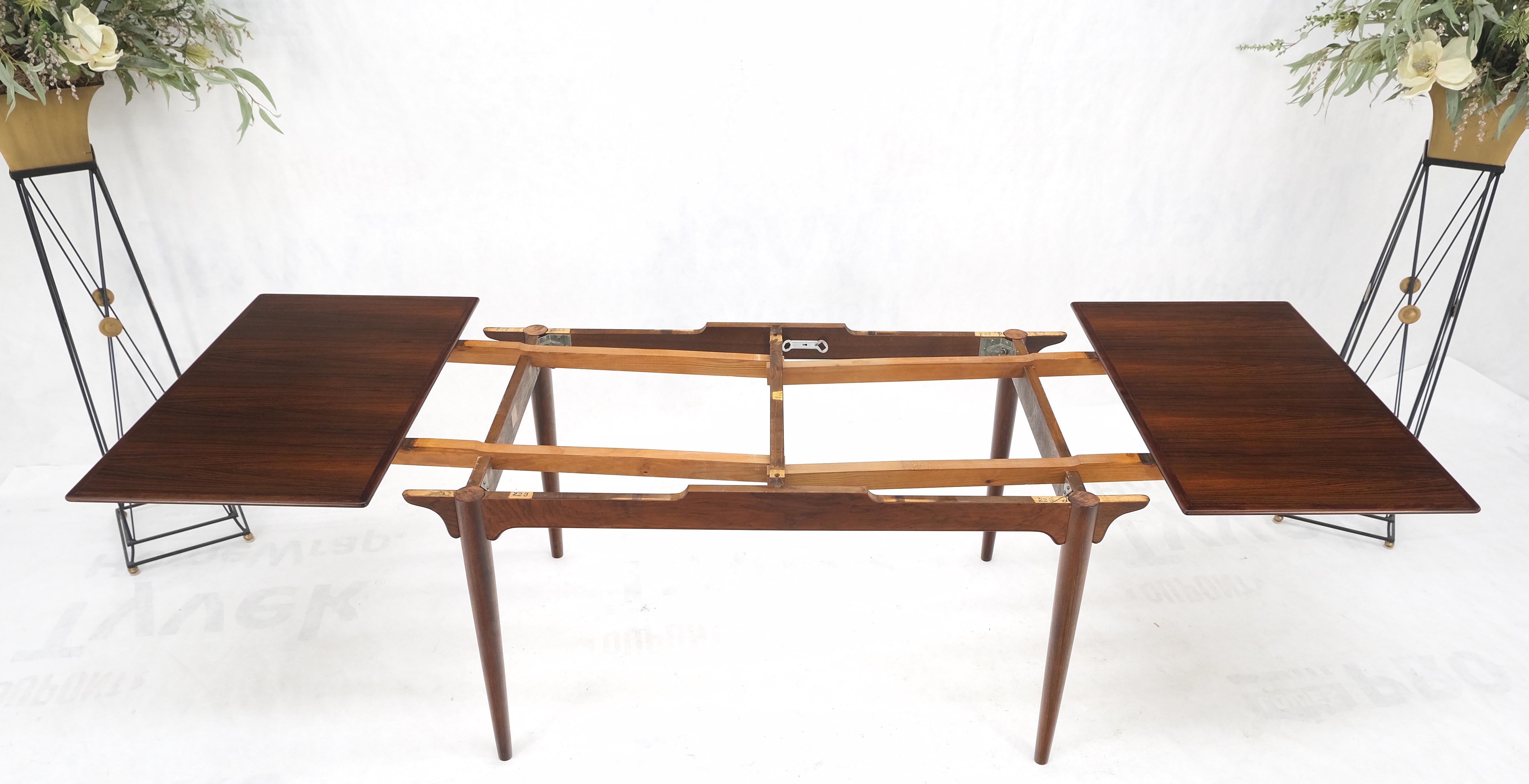 Large Danish Mid-Century Modern Rosewood Refectory Leaves Dining Table Mint! For Sale 8