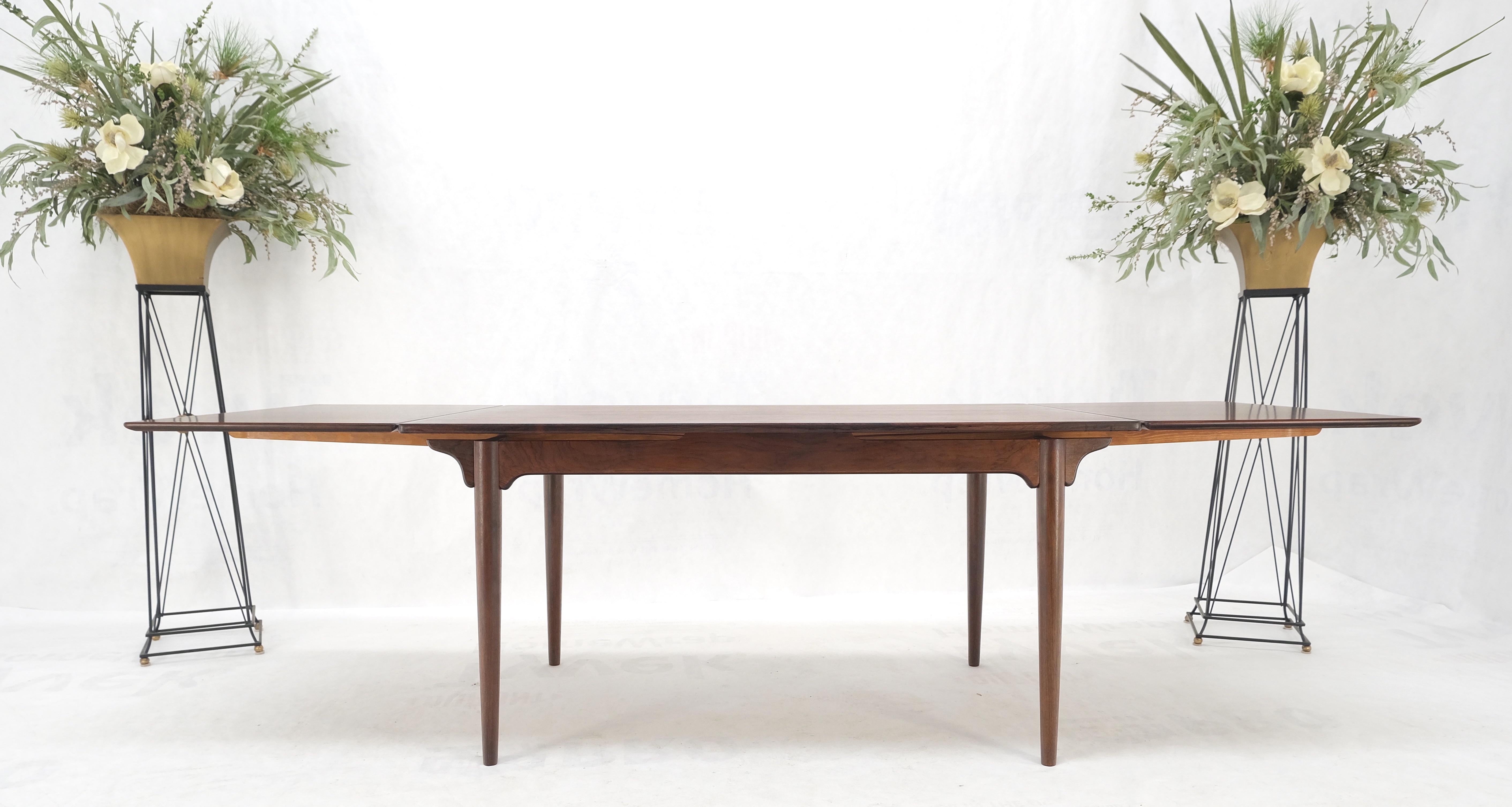 Large Danish Mid-Century Modern Rosewood Refectory Leaves Dining Table Mint! For Sale 9