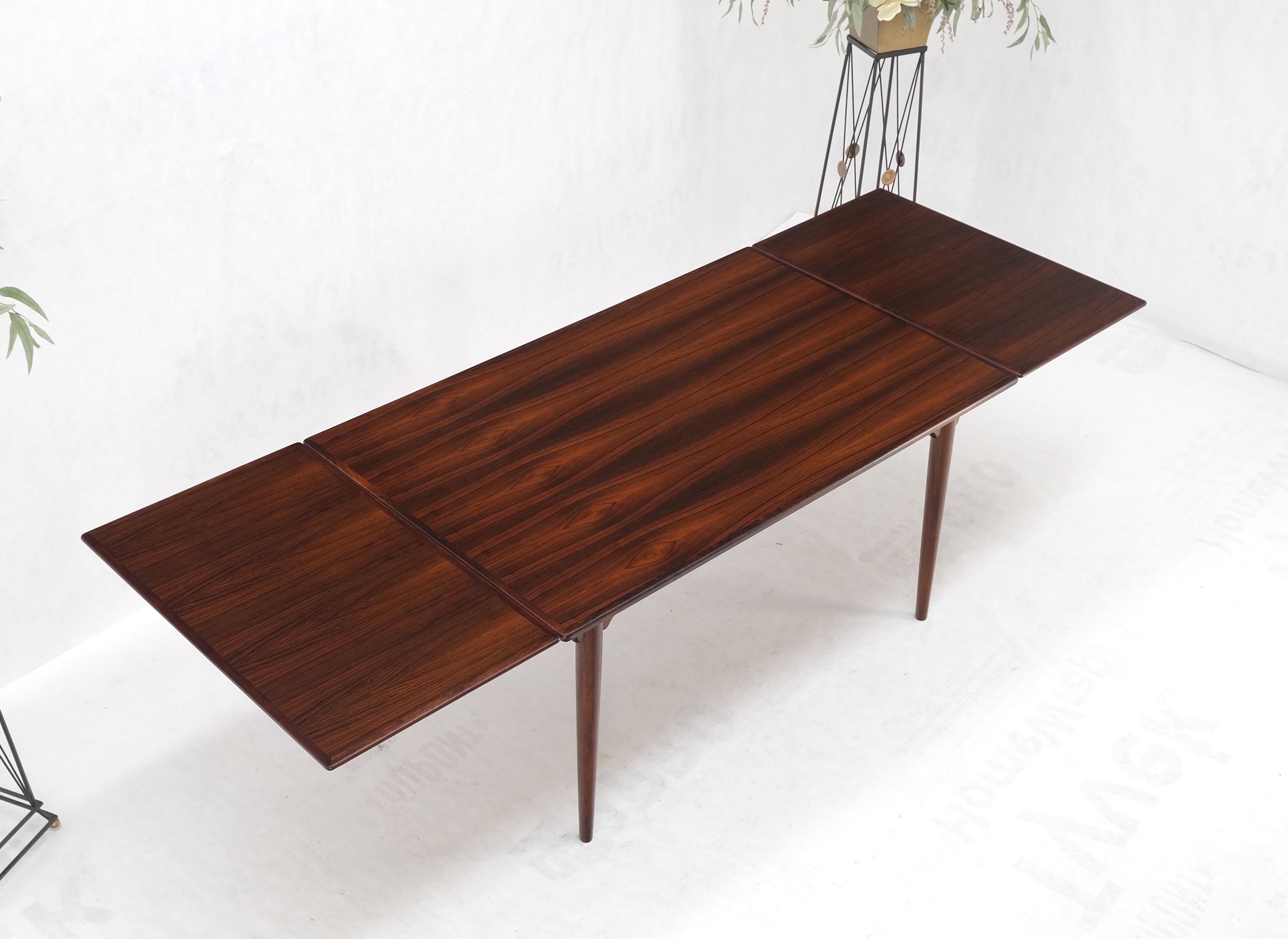 Large Danish Mid-Century Modern Rosewood Refectory Leaves Dining Table Mint! For Sale 2