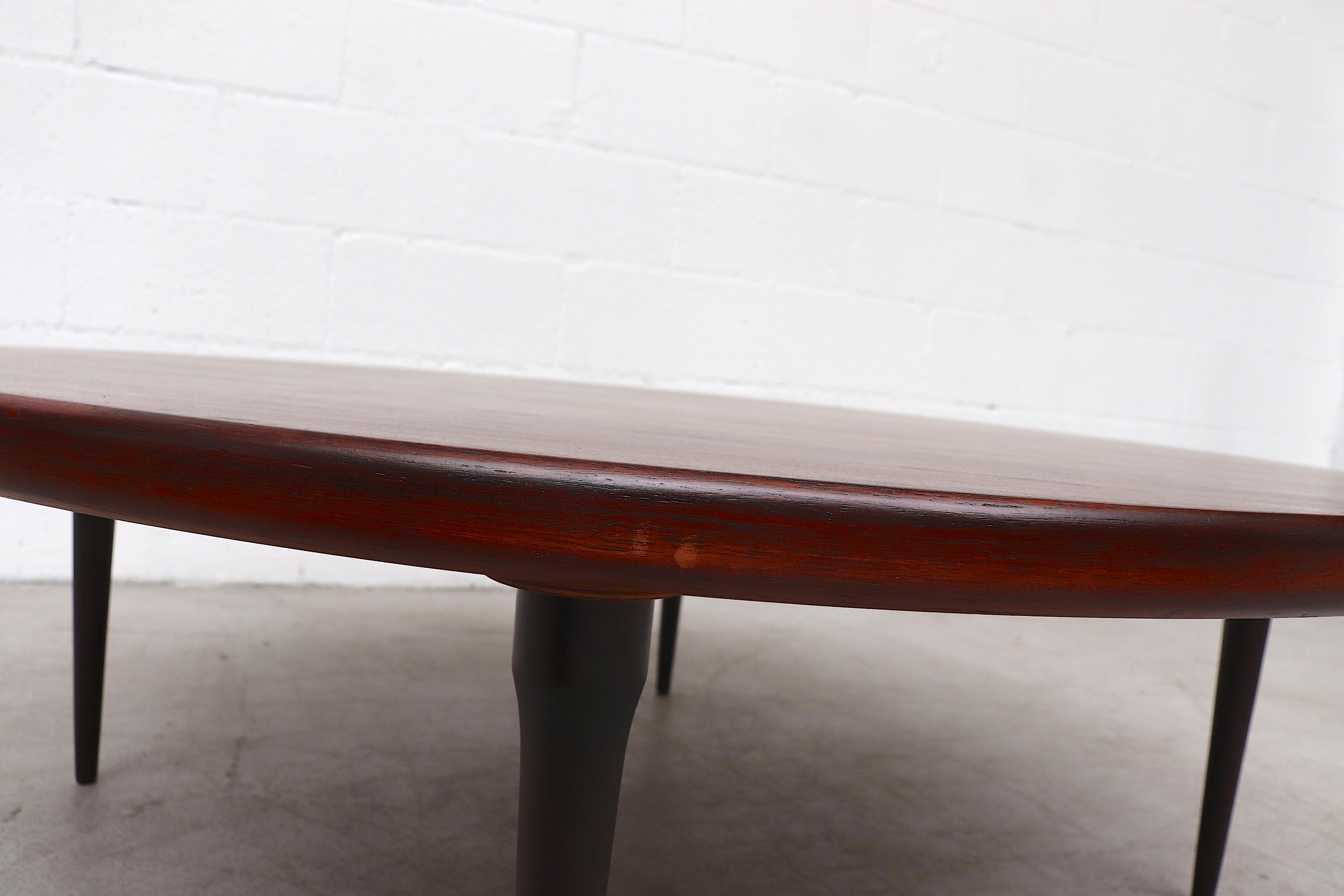 Ole Wanscher Style Large Round Danish Mid-Century Rosewood Coffee Table 4