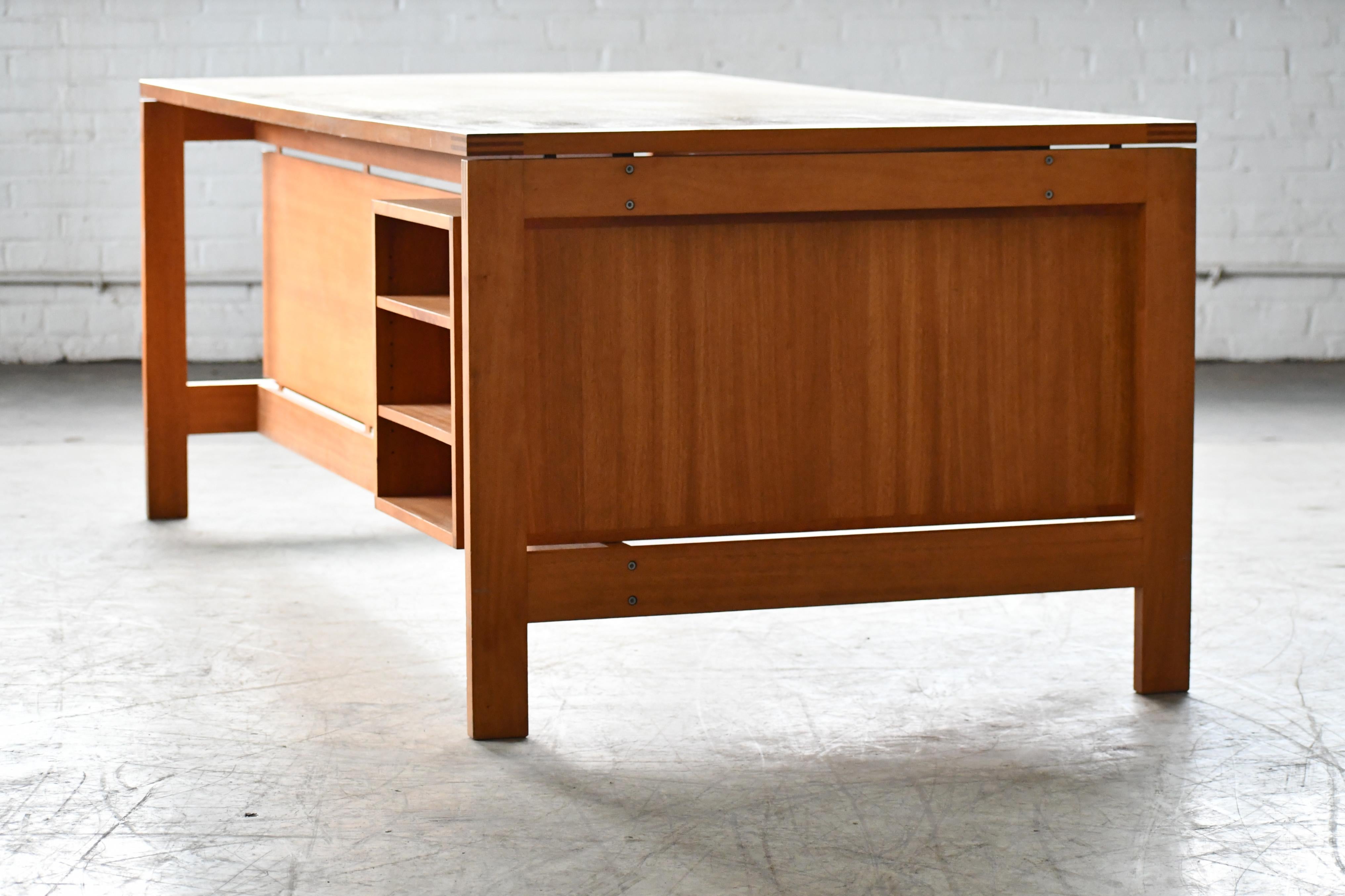 Large Danish Midcentury Writing Desk by Henning Jensen & Torben Valeur 5