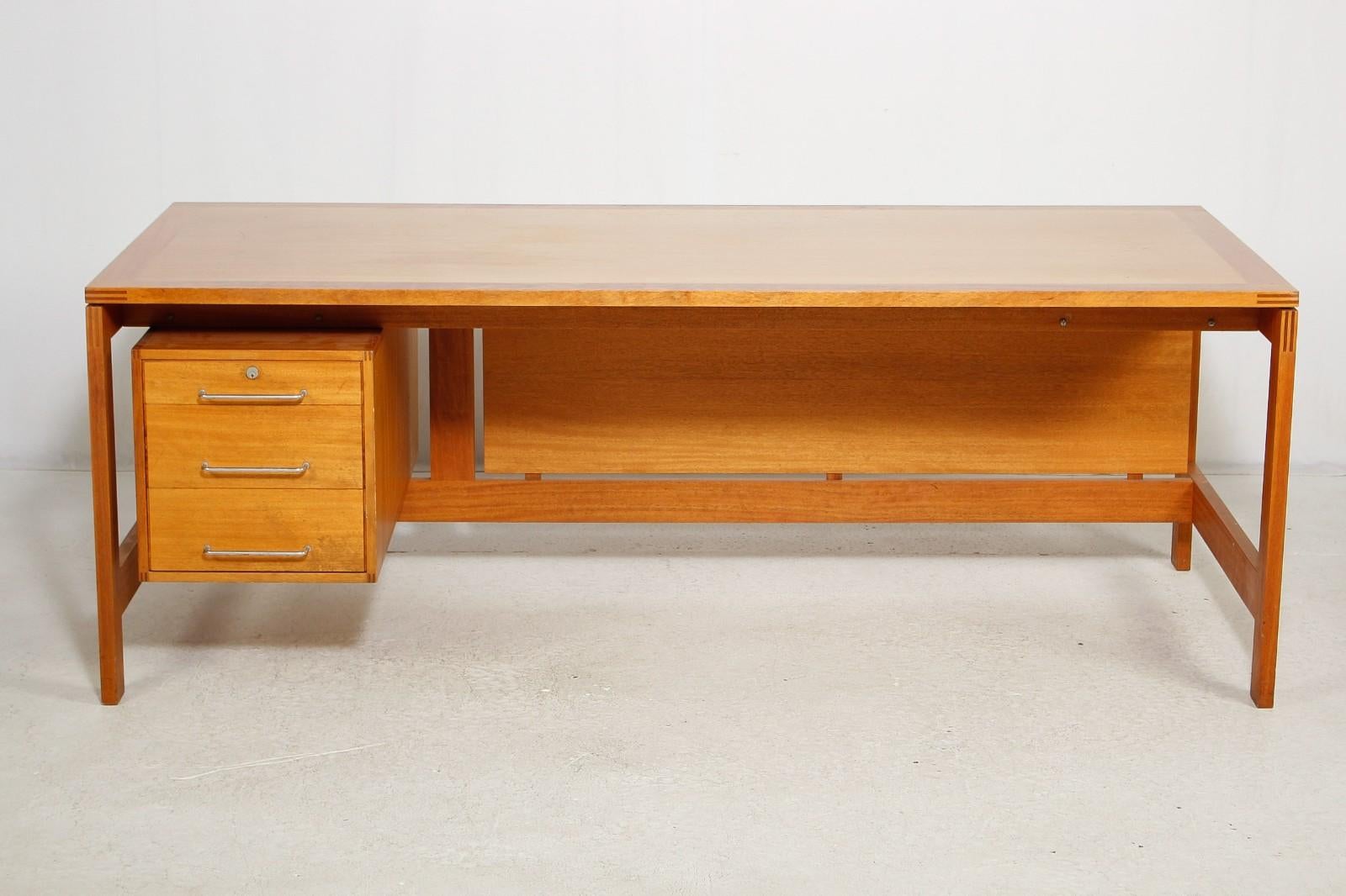 Large Danish Midcentury Writing Desk by Henning Jensen & Torben Valeur 11