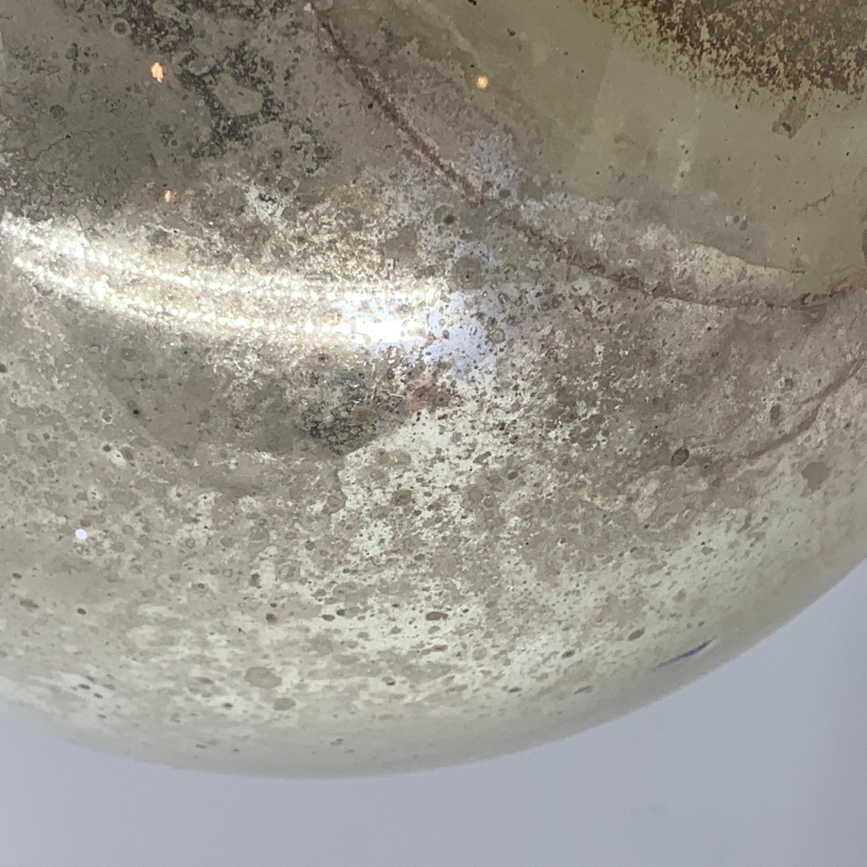 Large Danish Mirror Ball With Brass Hardware 7
