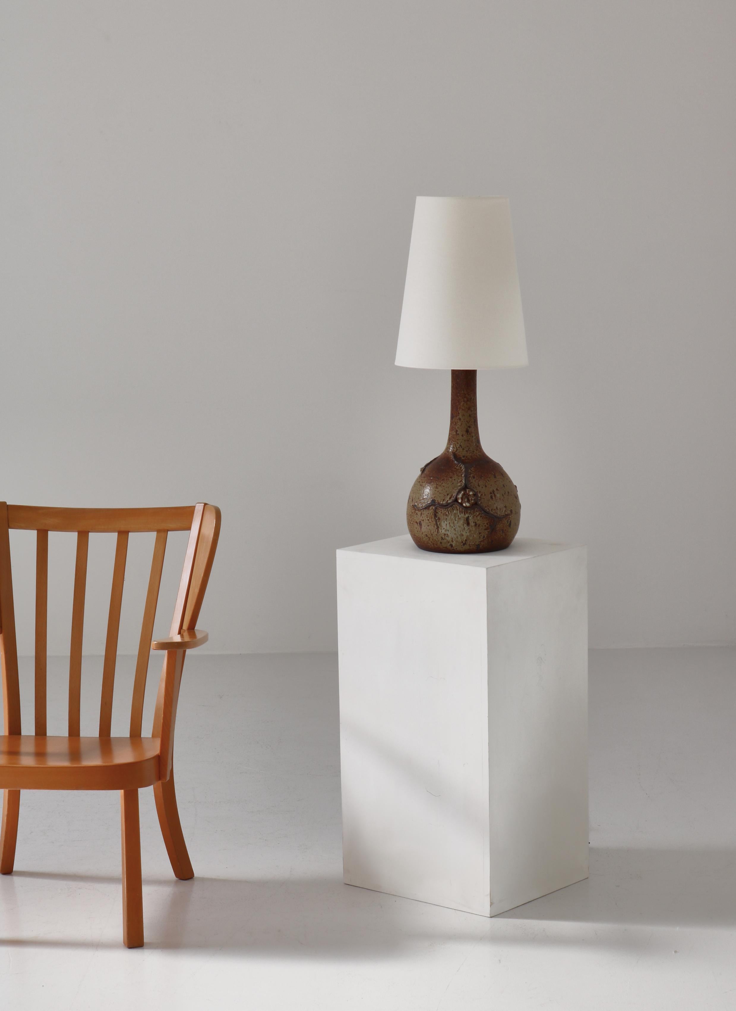 Large Danish Modern Ceramic Floor Lamp by Still Keramik Earth Color's, 1960s For Sale 6