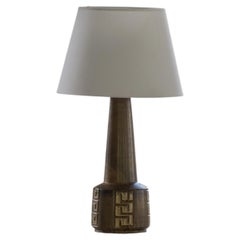 Large Danish Modern Ceramic Stoneware Table Lamp by Løvemose, 1960s