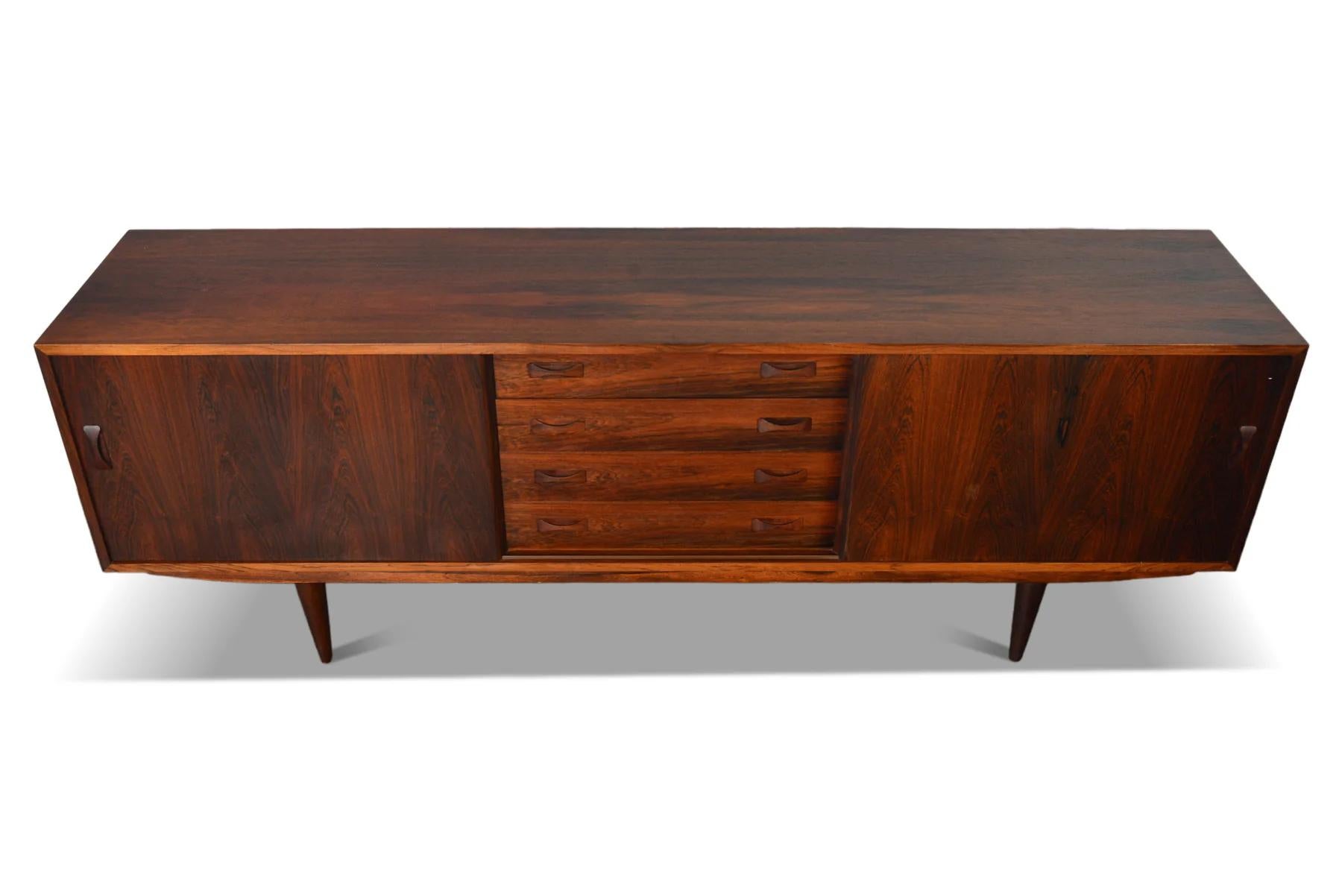 Large Danish Modern Credenza in Rosewood by Clausen + Søn In Excellent Condition For Sale In Berkeley, CA