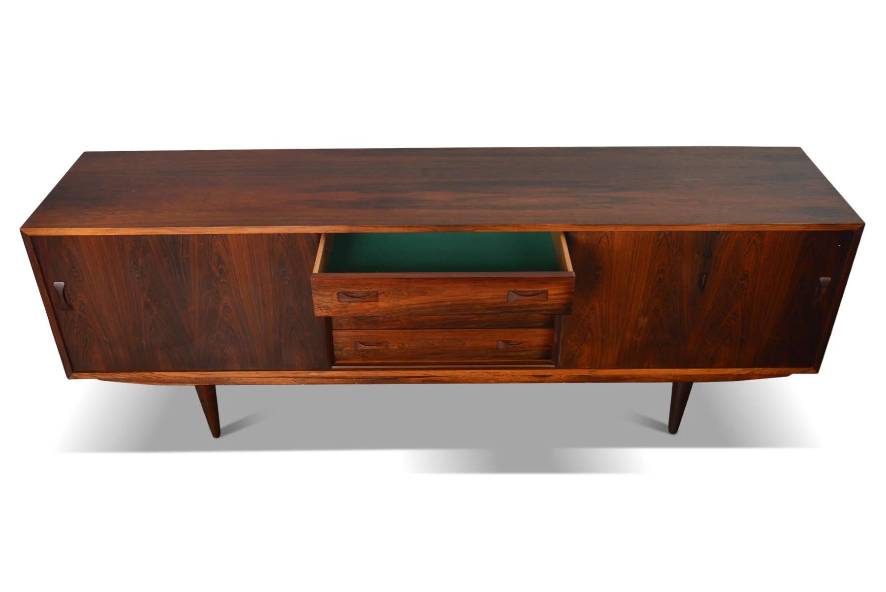 20th Century Large Danish Modern Credenza in Rosewood by Clausen + Søn For Sale
