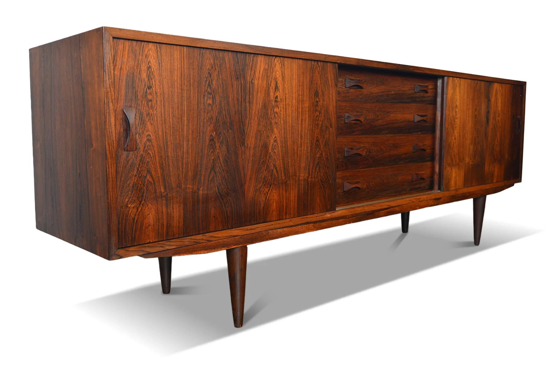 Large Danish Modern Credenza in Rosewood by Clausen + Søn For Sale 2
