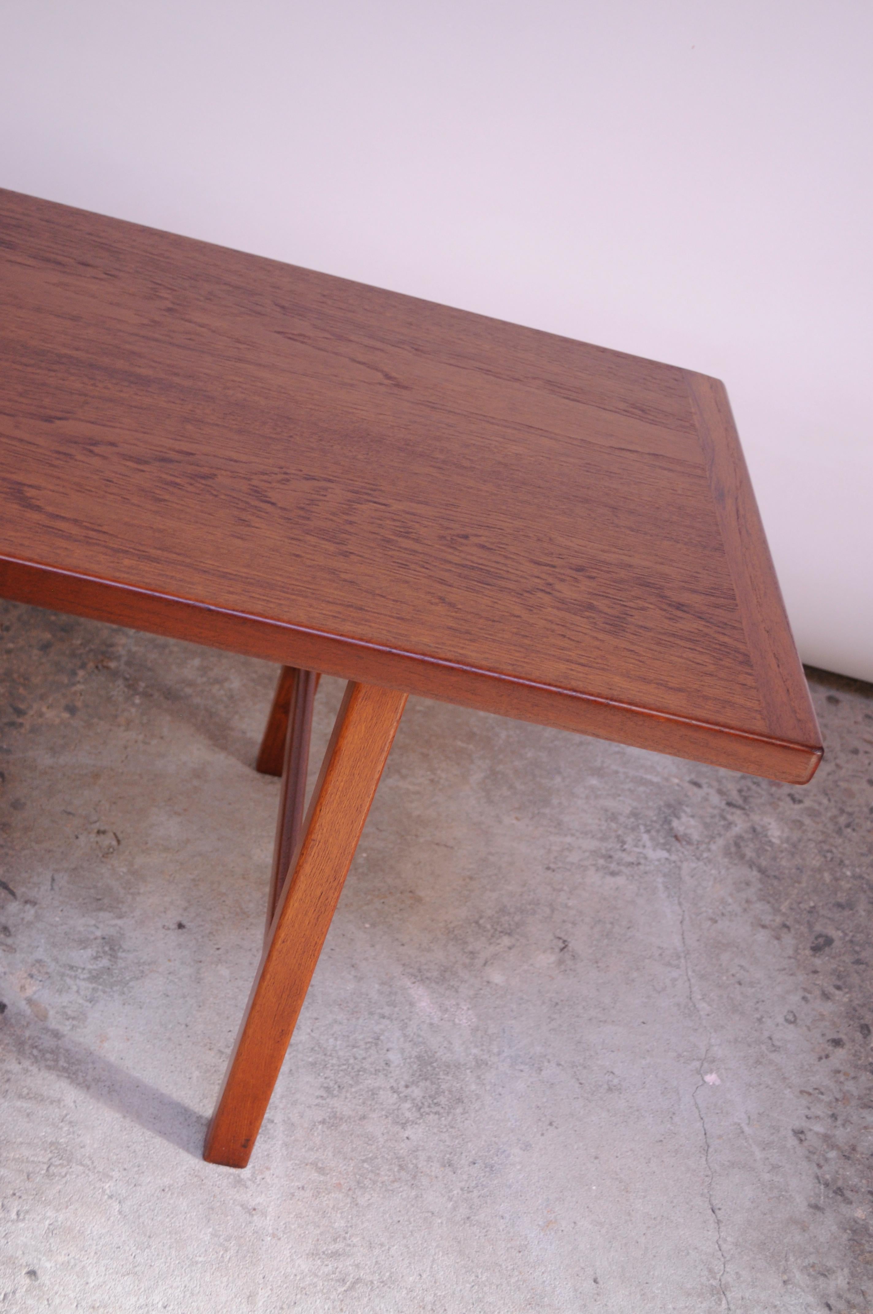 Large Danish Modern Teak Coffee Table / Bench 9