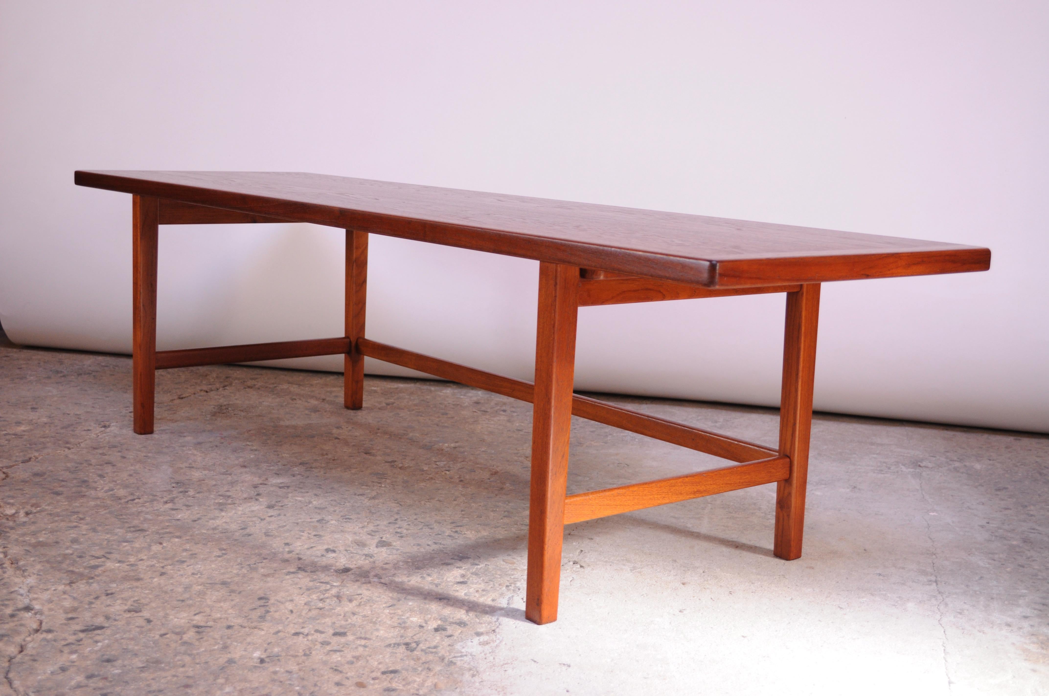 Mid-20th Century Large Danish Modern Teak Coffee Table / Bench