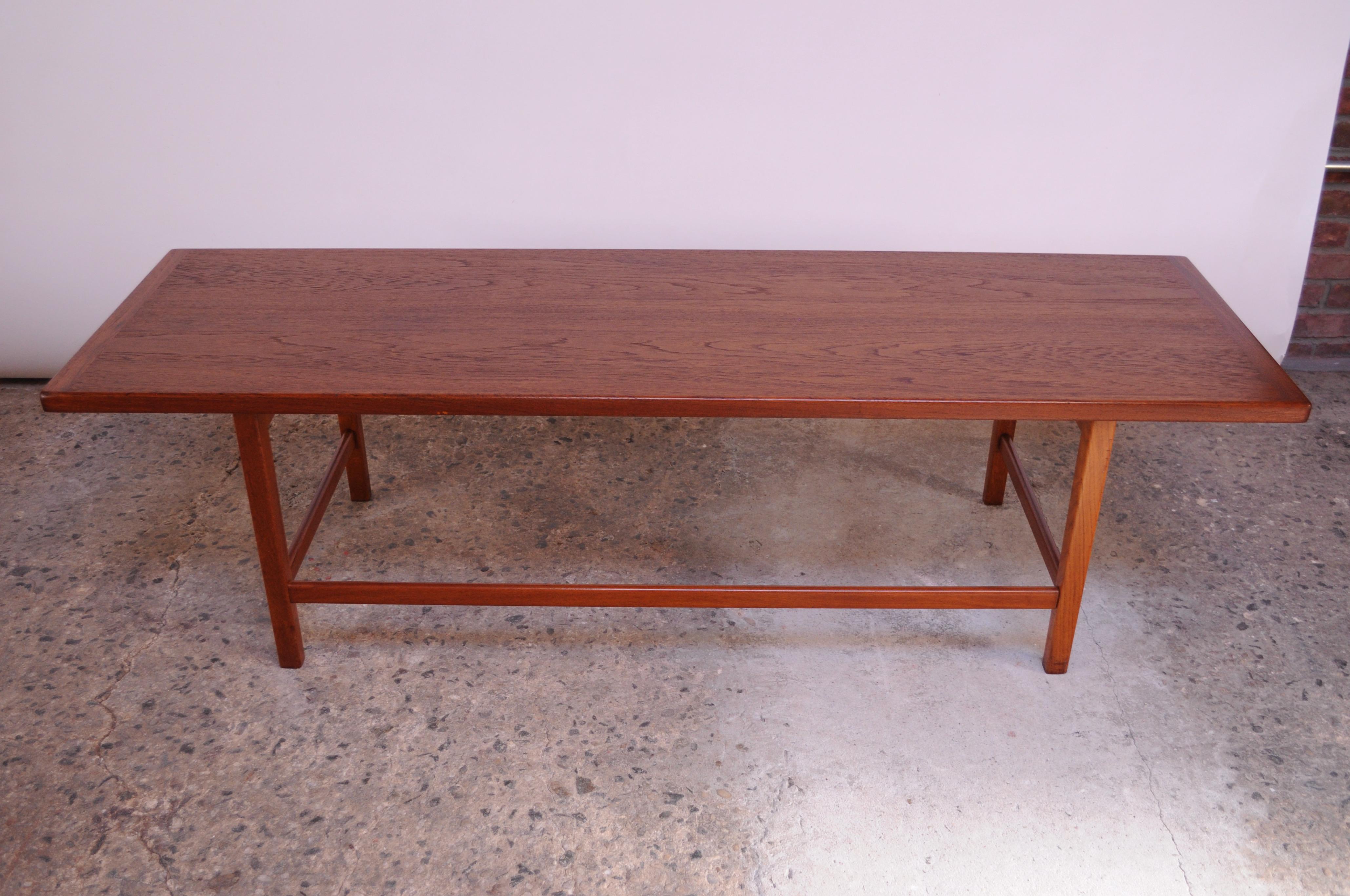 Large Danish Modern Teak Coffee Table / Bench 2