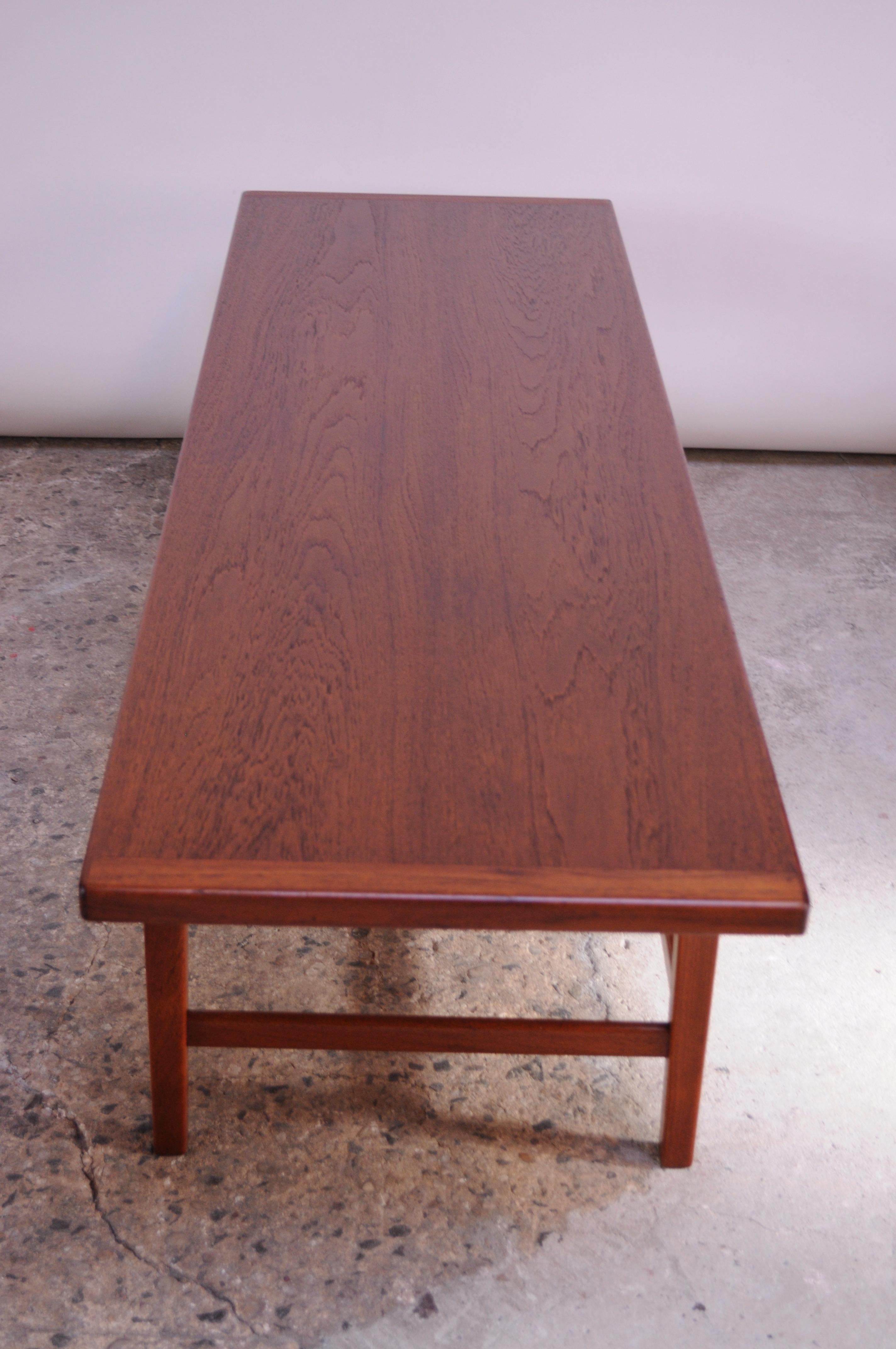 Large Danish Modern Teak Coffee Table / Bench 3