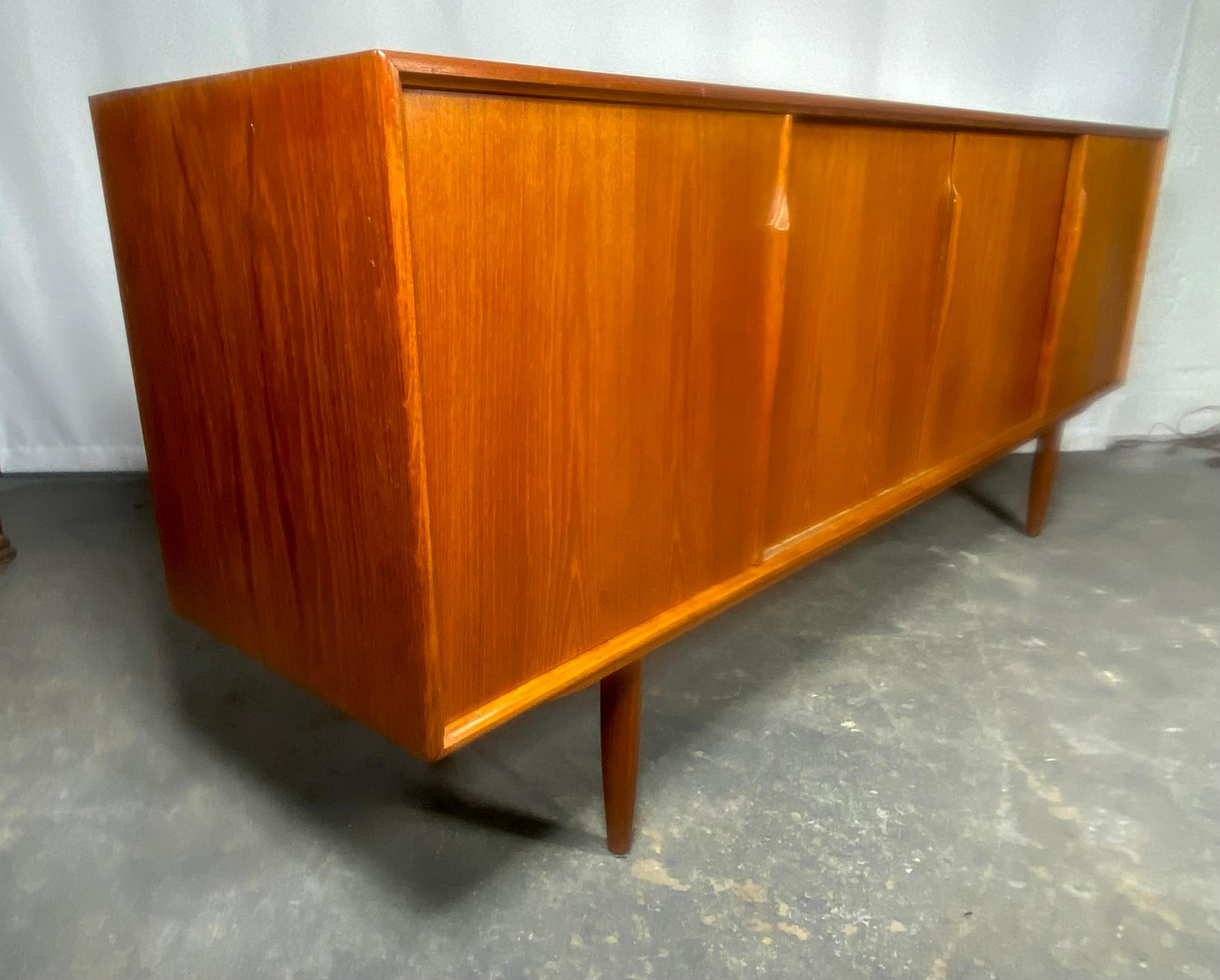 Scandinavian Modern Large Danish Modern Teak Credenza by Axel Christensen Odder For Sale