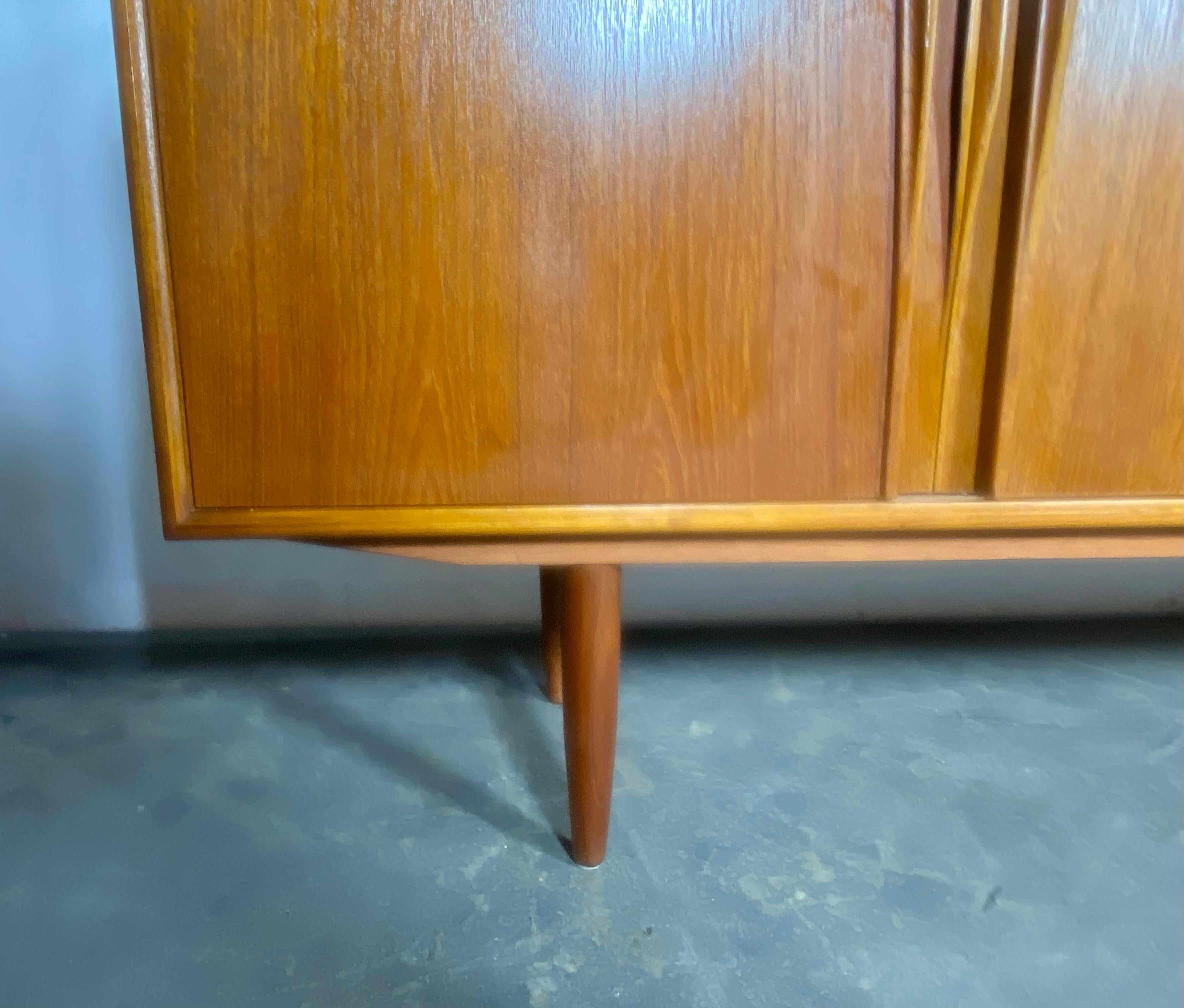 Large Danish Modern Teak Credenza by Axel Christensen Odder In Good Condition For Sale In Buffalo, NY