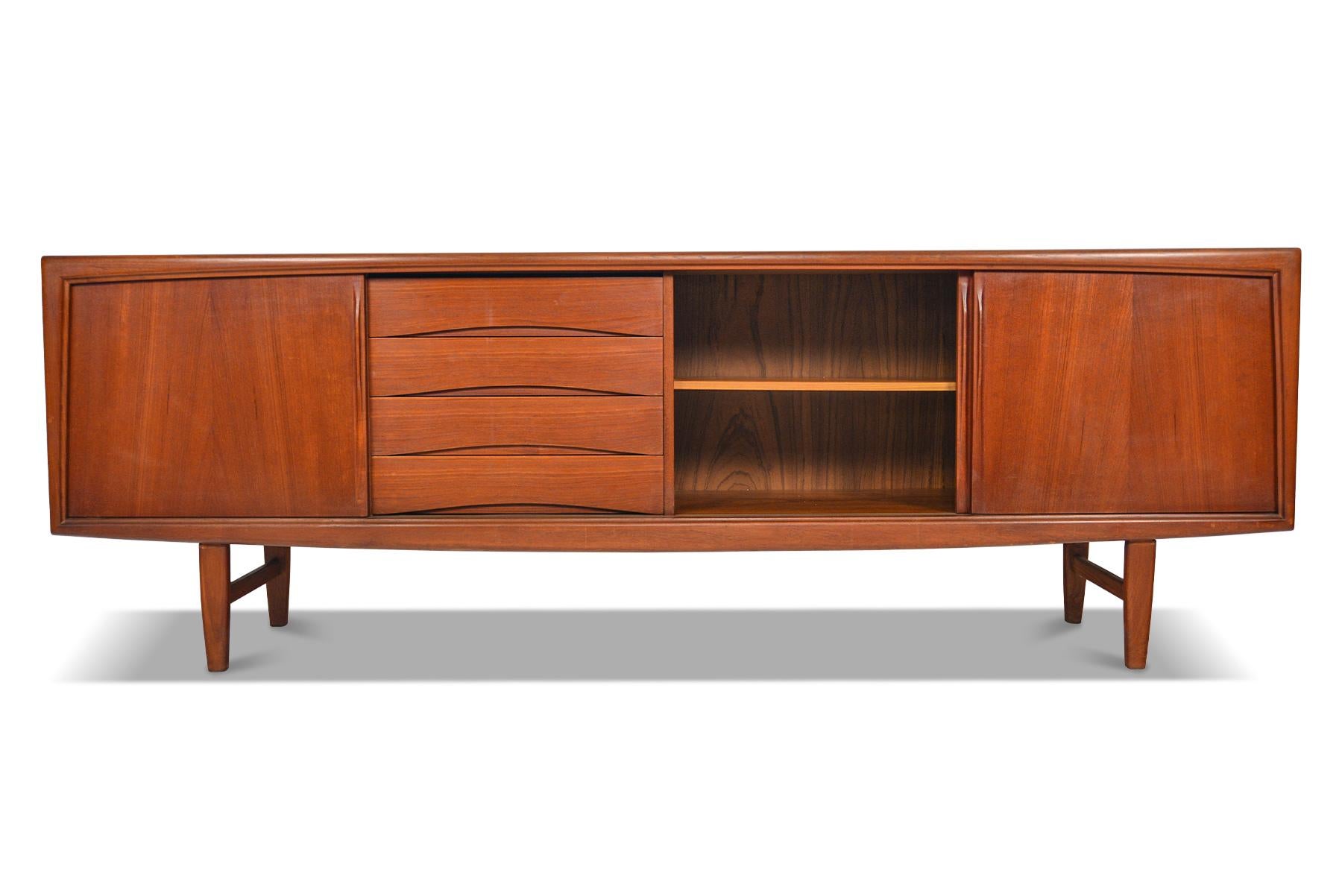 English Large Danish Modern Teak Credenza by Gunni Omann for Axel Christiansen Odder For Sale